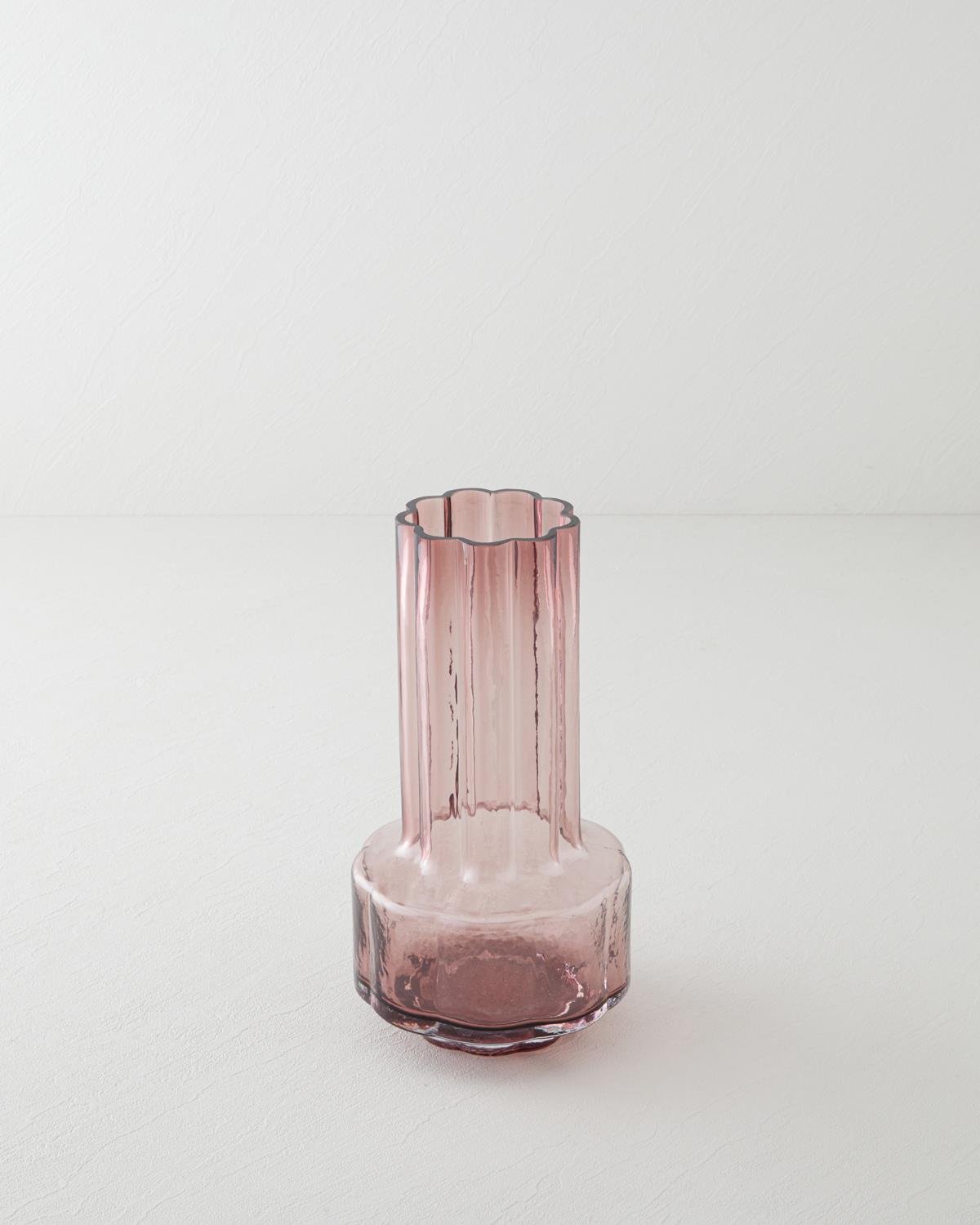 Alina Cam Vazo 29 cm Mor