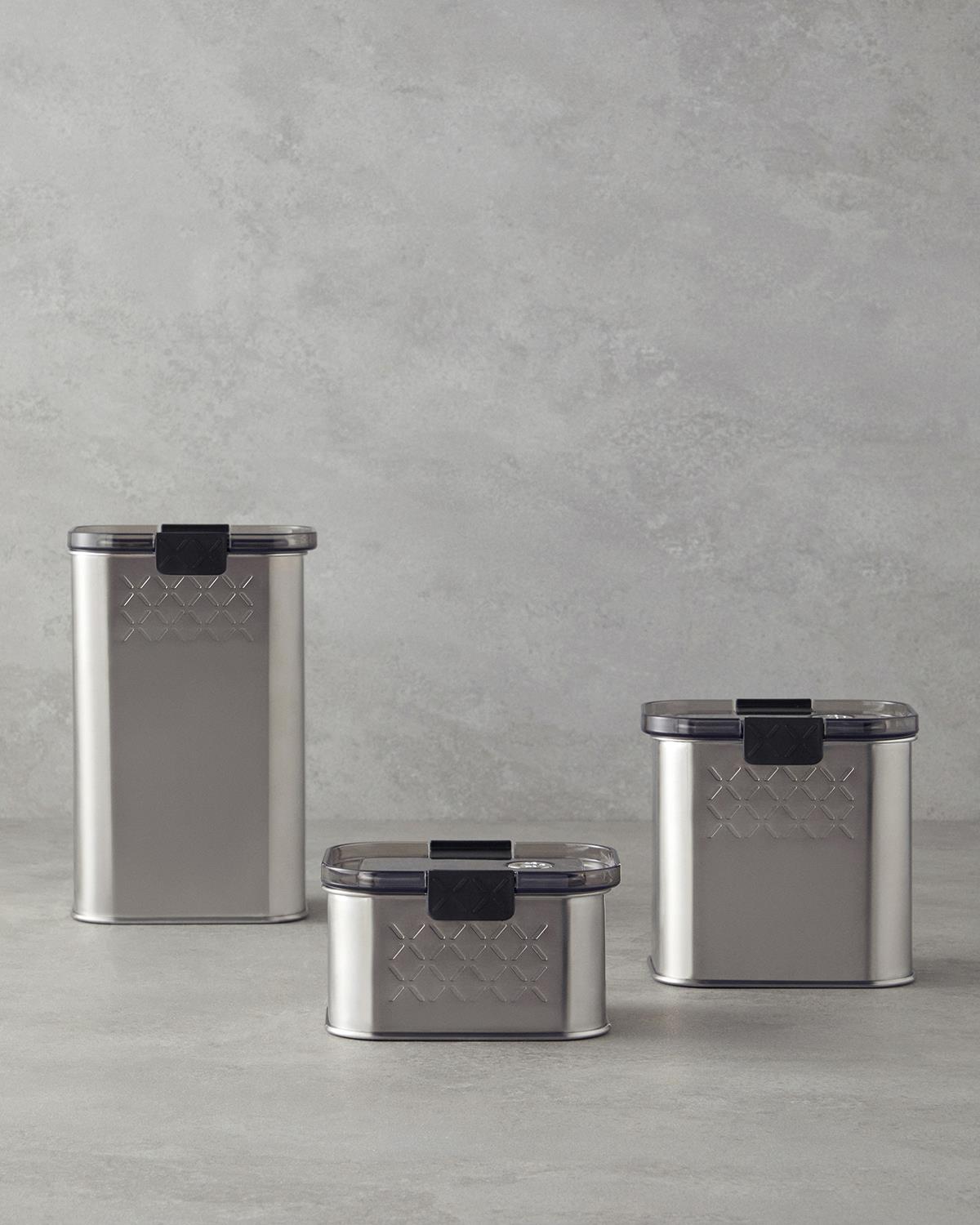 All Fresh Inox Paslanmaz Çelik Erzak Kabı 1900 ml Silver
