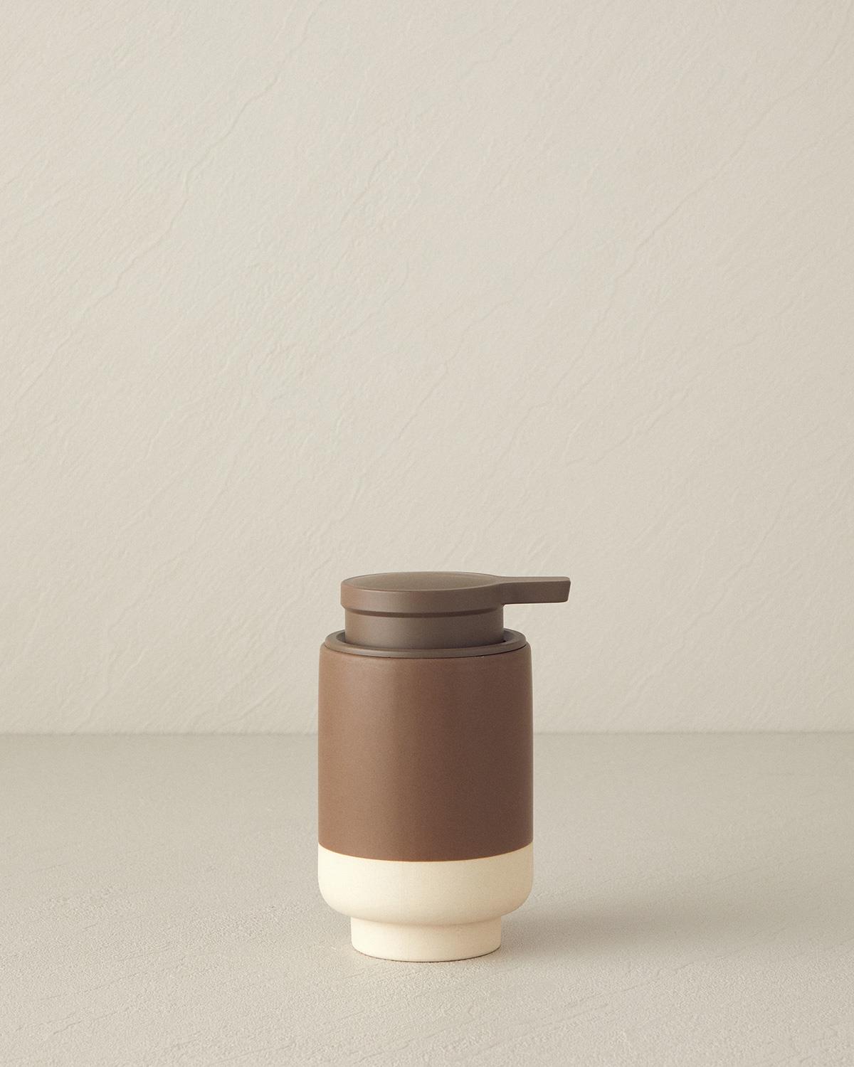 Alura Stoneware Banyo Seti Kahverengi