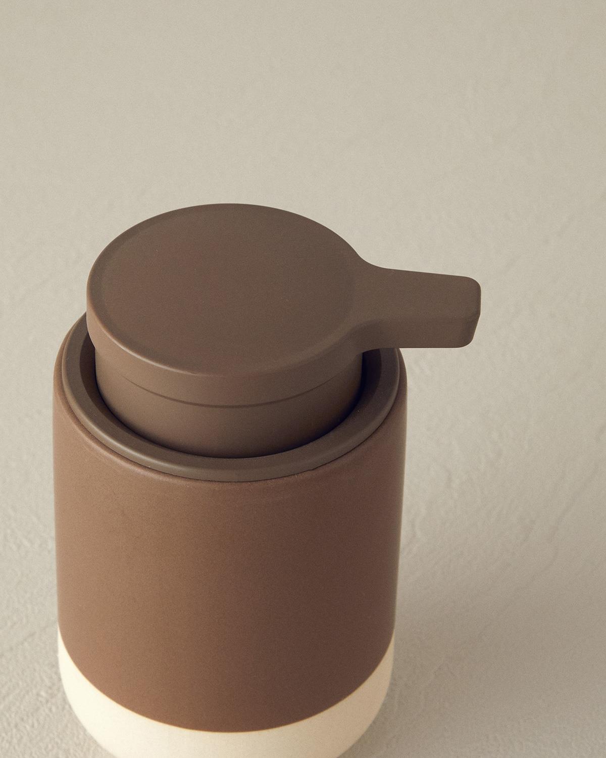 Alura Stoneware Banyo Seti Kahverengi