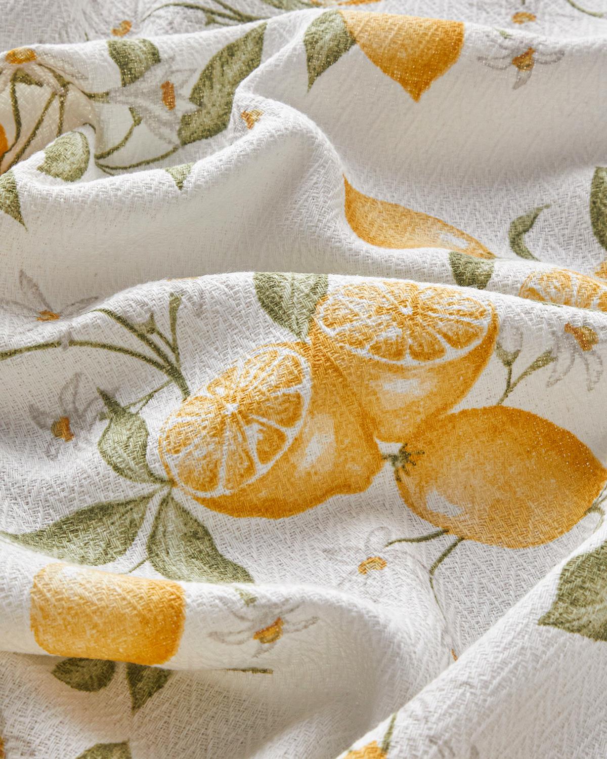 Amalfi Breeze Baskılı Tek Kişilik Pike Takımı 150x220 cm Sarı