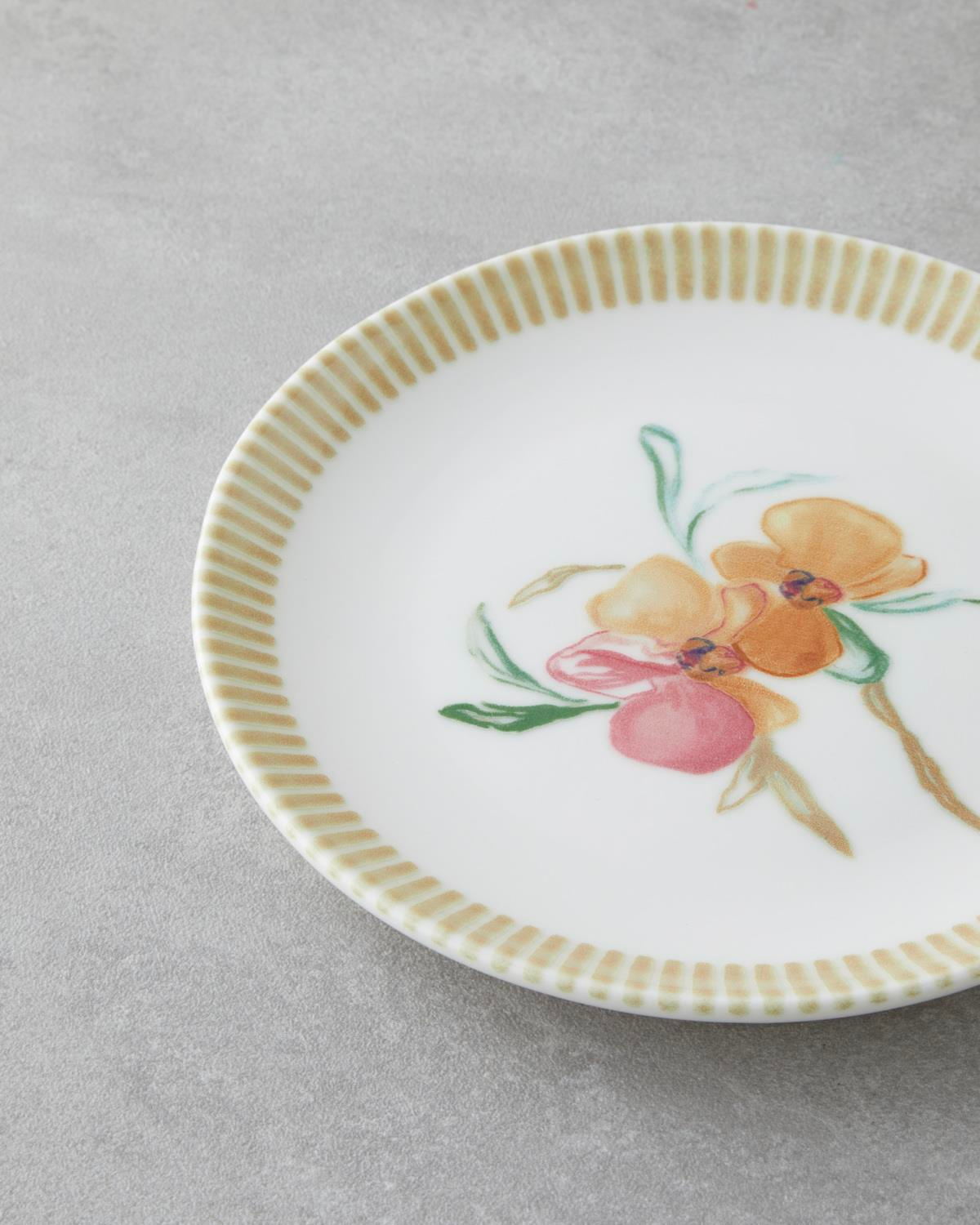 Amore Porselen 6'lı Pasta Tabağı 19 cm Pembe - Yeşil