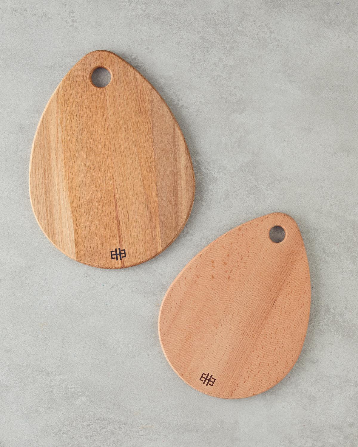 Amorf Air Kayın Kesme Tahtası 32x24 cm Kahve