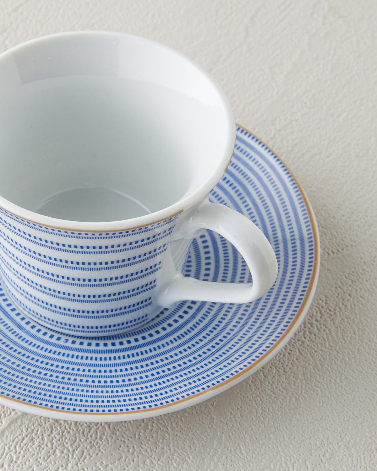 Ashley Porselen 4 Parça 2 Kişilik Kahve Fincan Takımı Mavi