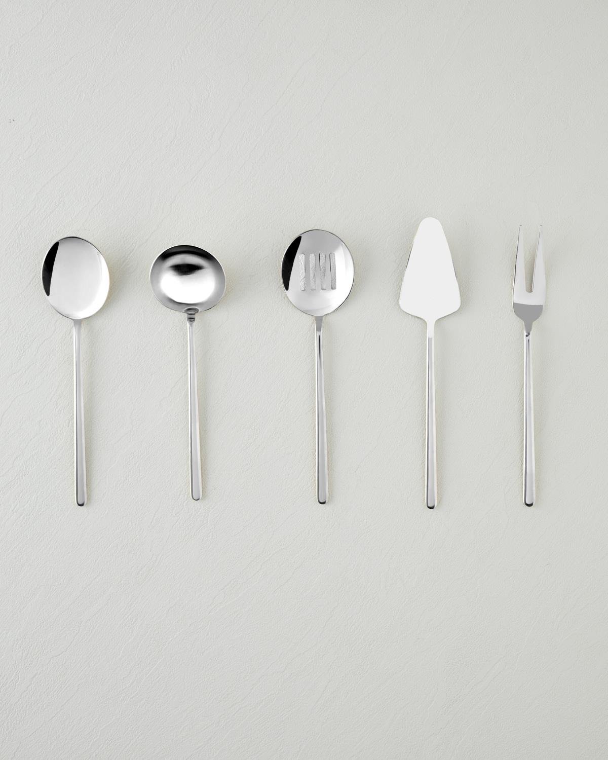 Aurelia Paslanmaz Çelik 5'li Servis Seti 20,5x22,8x21,8x23,5x22 cm Silver