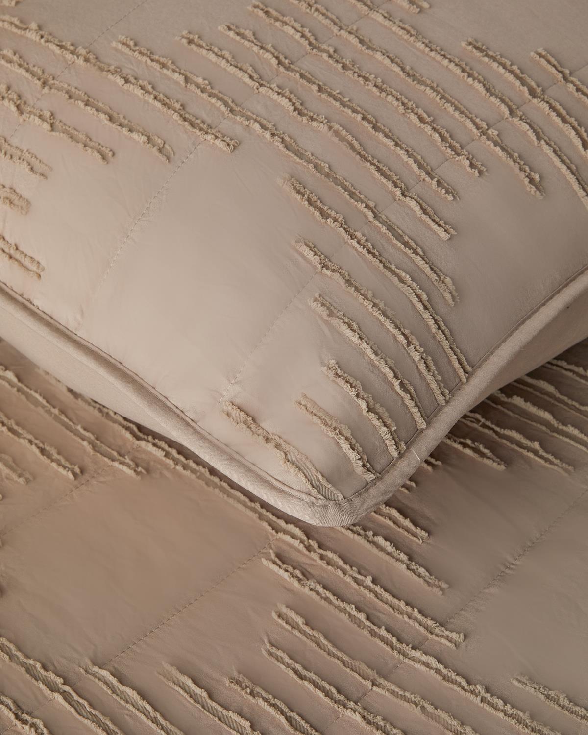 Axis Kesmeli Tek Kişilik Yatak Örtüsü Takımı 160x220 cm Bej