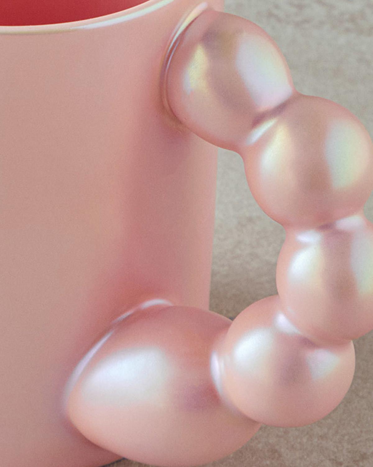 Balloons New Bone China Kupa 480 ml Pembe