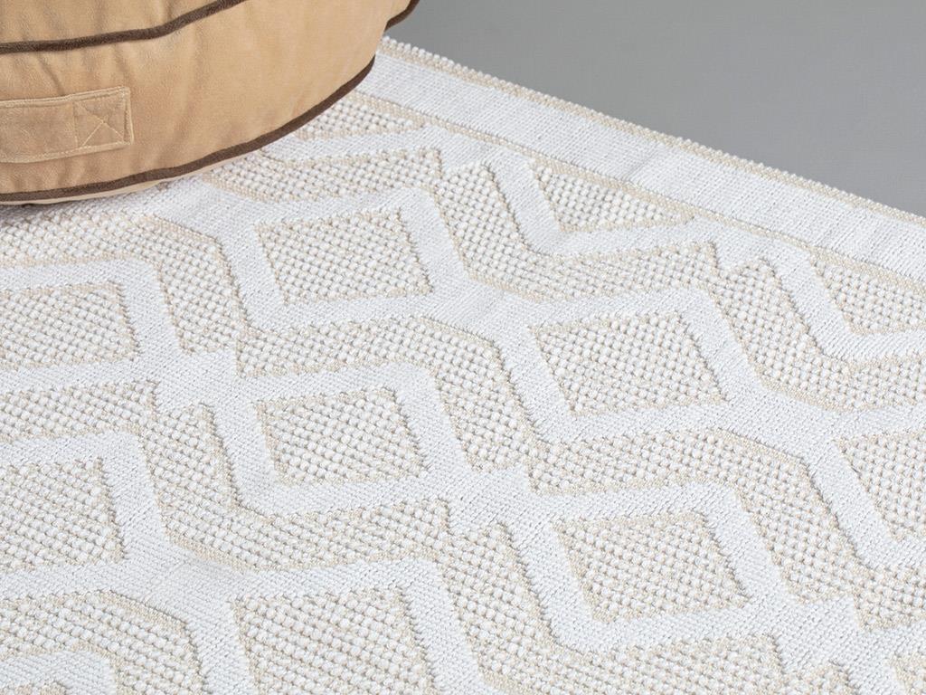 Belmont Pamuklu Kilim Beyaz