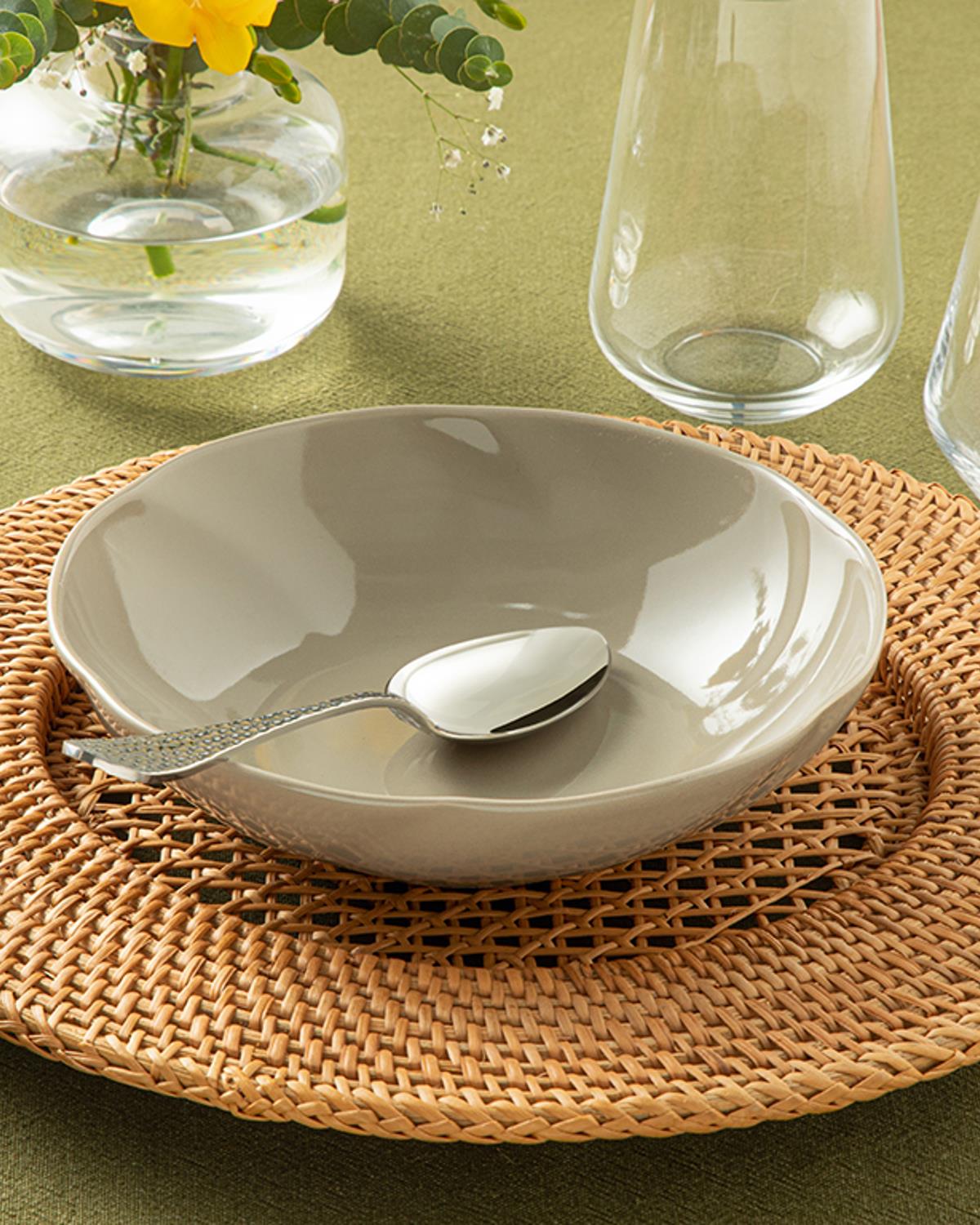 Benitta Seramik Çukur Tabak 19 cm Renkli