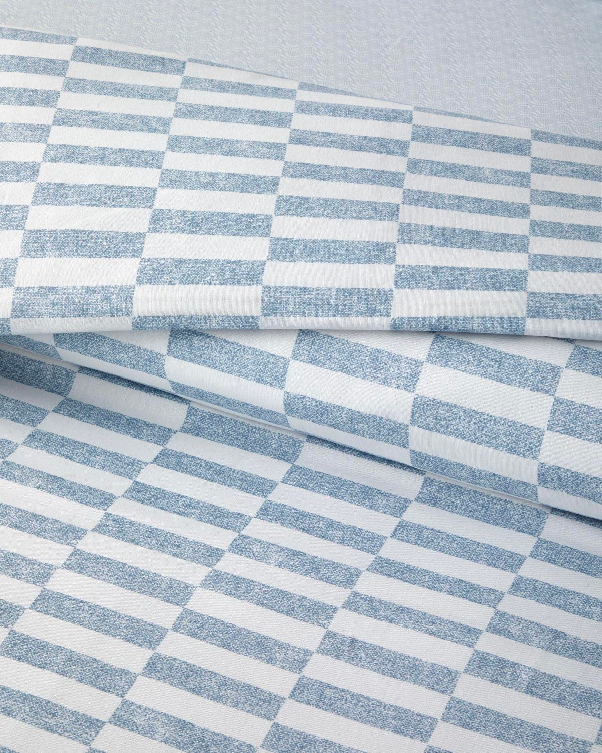 Block Dots Kolay Ütülenir Çift Kişilik Nevresim Takımı 200x220 cm Mavi