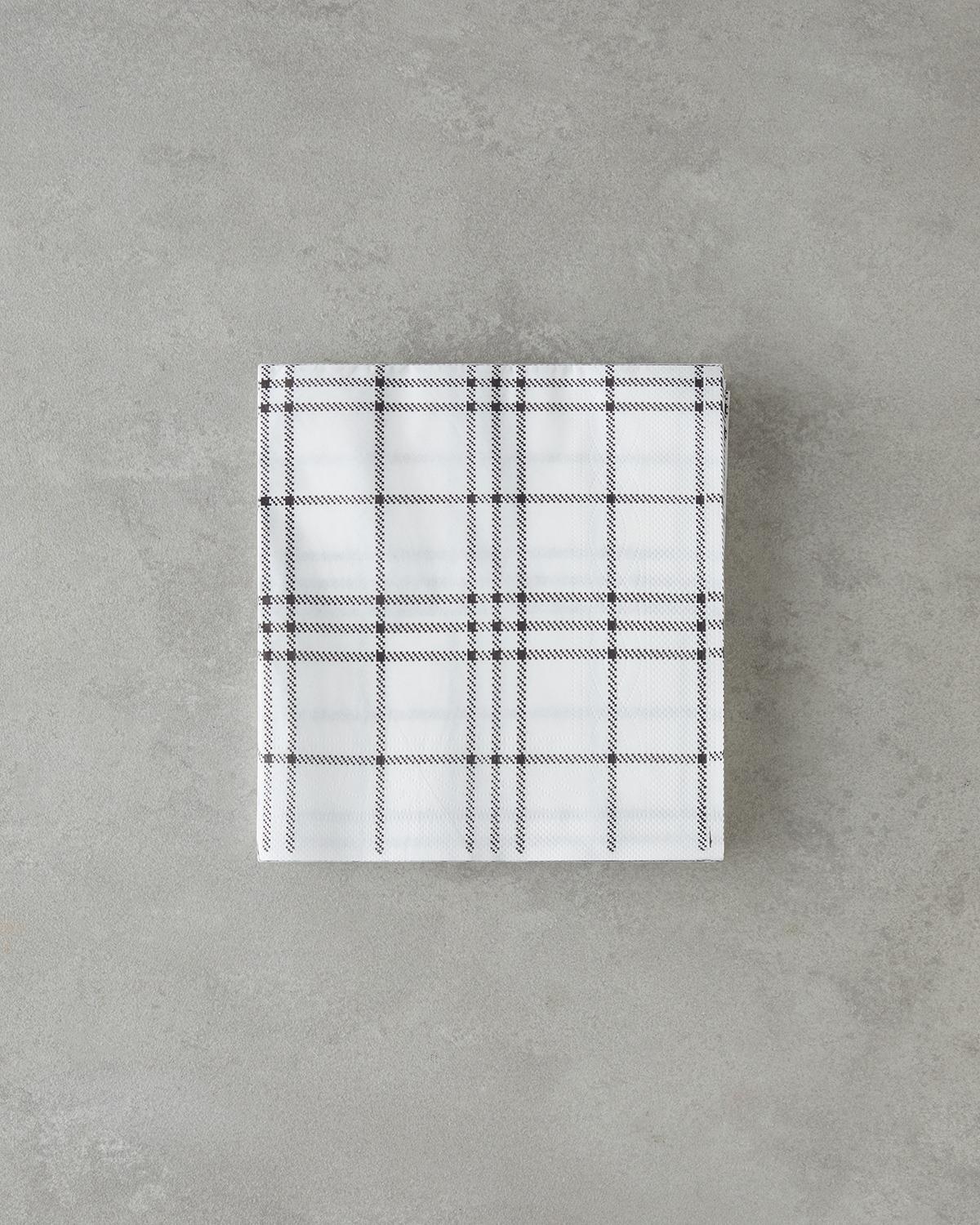 Blockify Kağıt 20'li Kağıt Peçete 33x33 cm Siyah - Beyaz