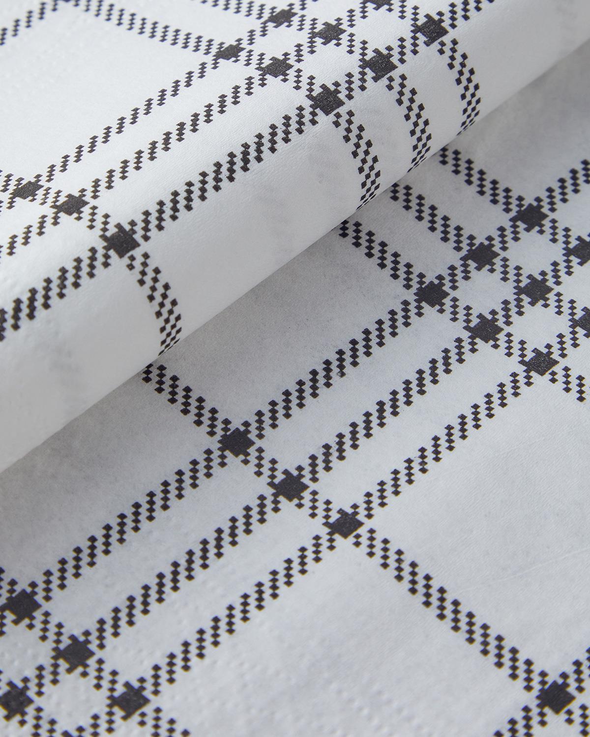 Blockify Kağıt 20'li Kağıt Peçete 33x33 cm Siyah - Beyaz