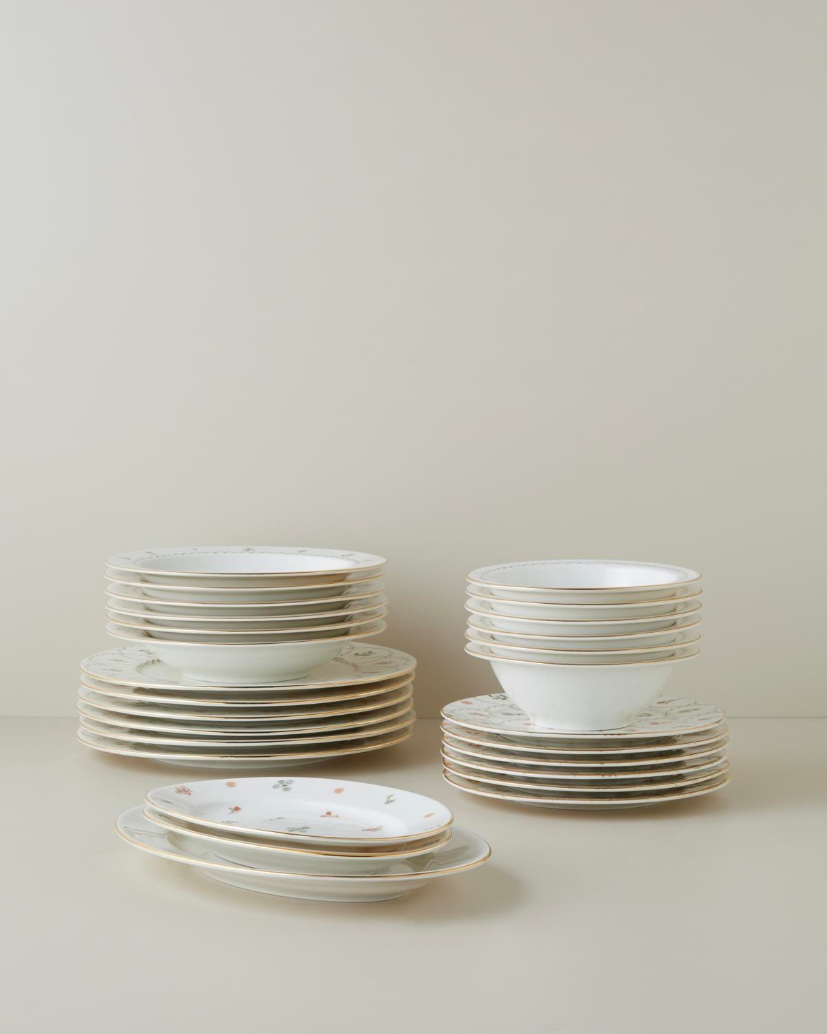 Bloomline Porselen Yemek Takımı 27 Parça 6 Kişilik Gold