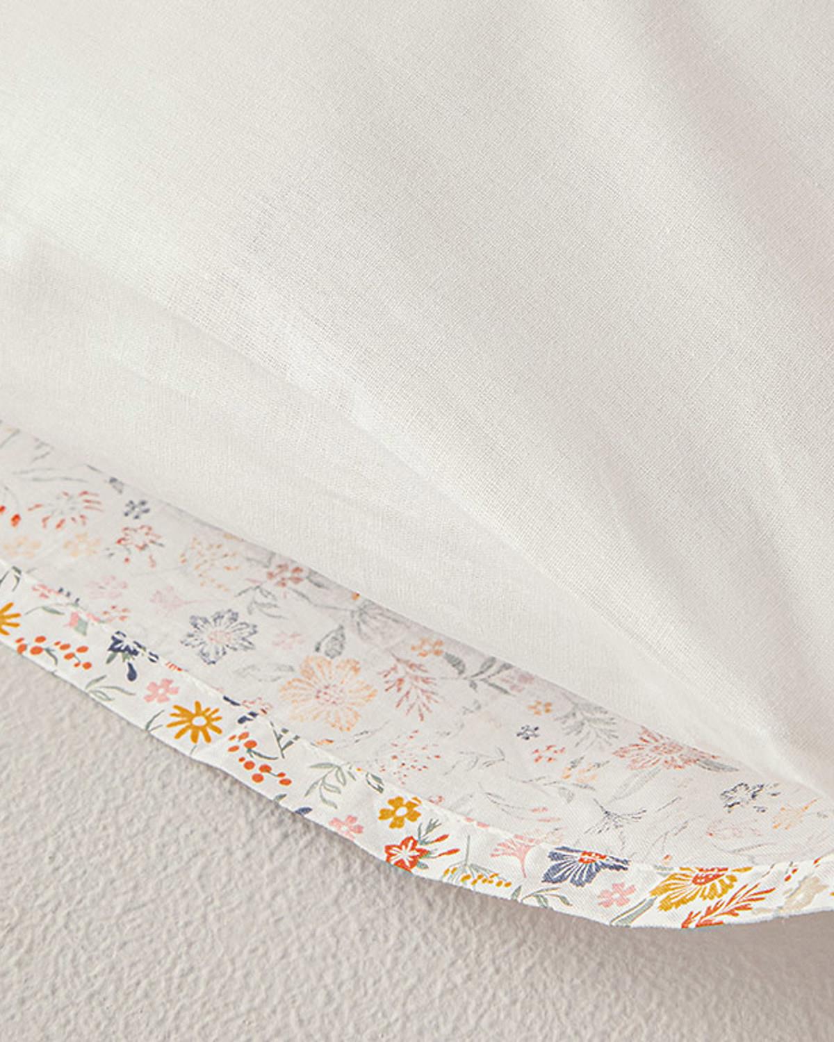 Bloomy Lines Pamuklu 2'li Yastık Kılıfı Sarı