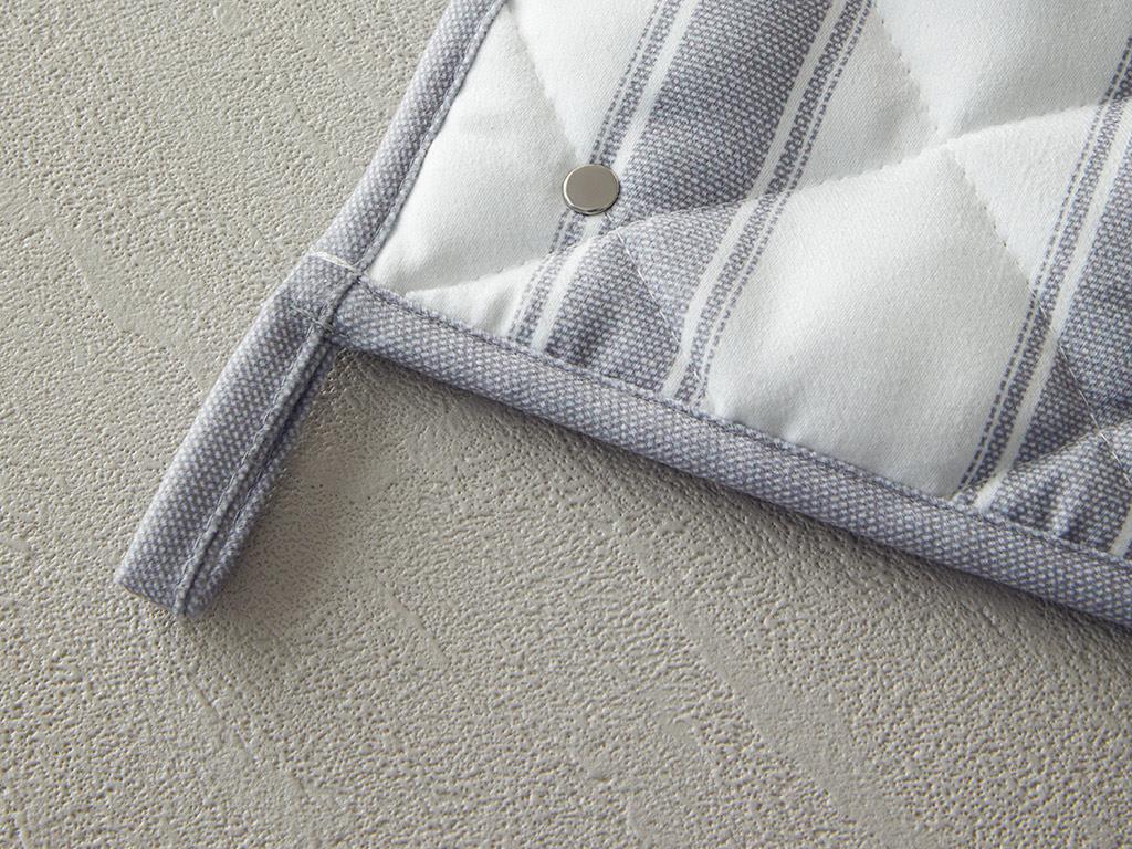 Blue Lines Polyester 2'li Mutfak Seti Gri