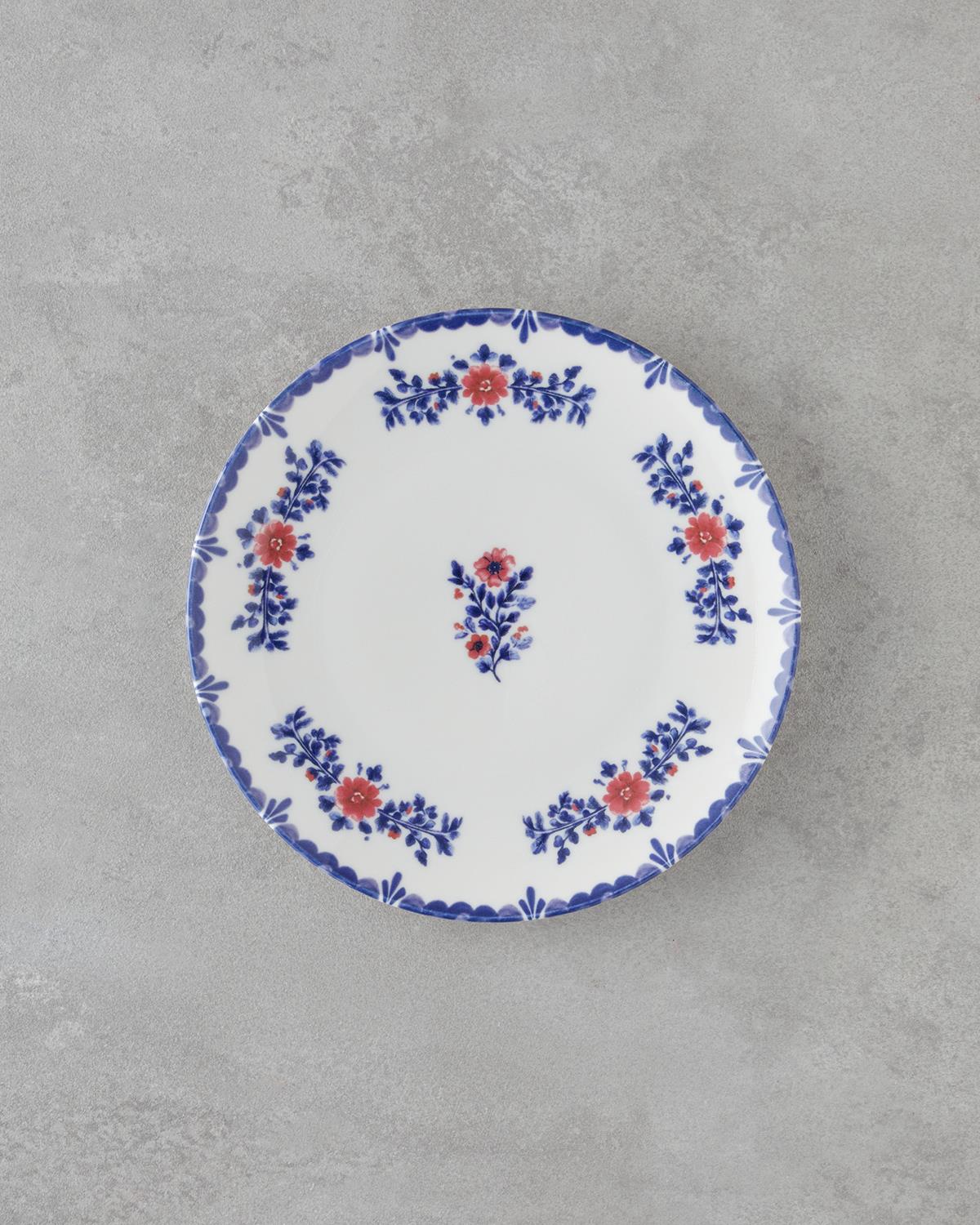 Bluebell Porselen Yemek Takımı 24 Parça 6 Kişilik Mavi