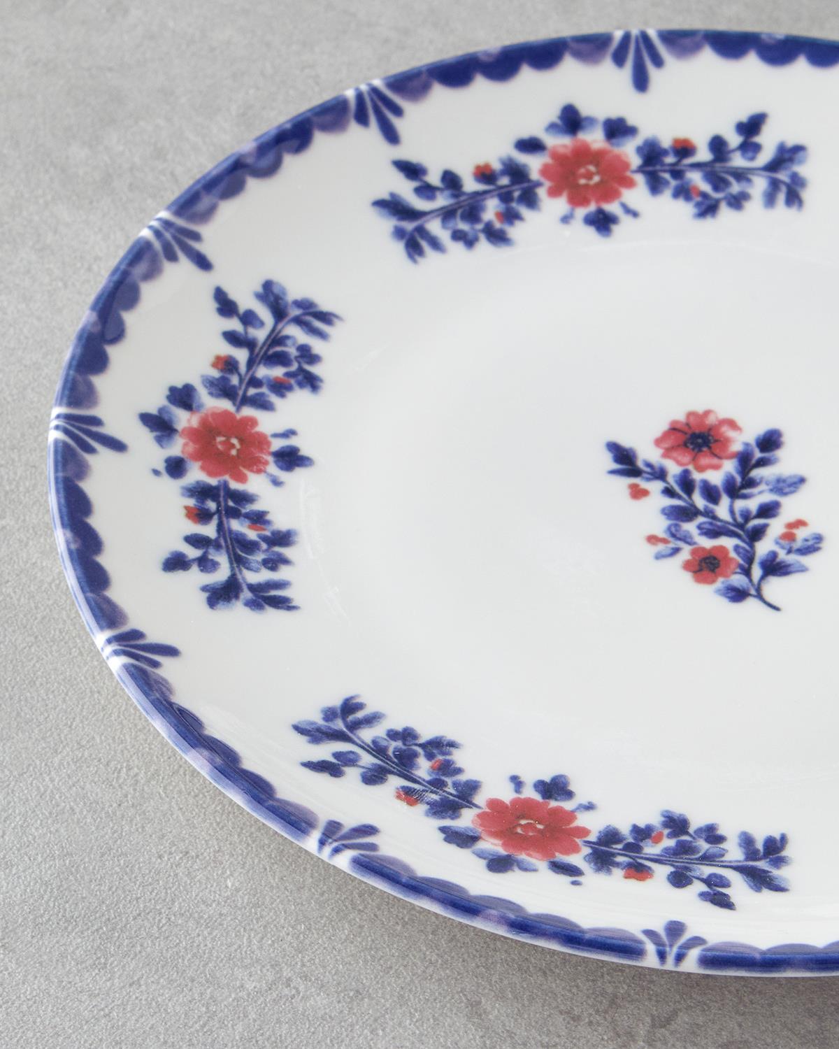 Bluebell Porselen Yemek Takımı 24 Parça 6 Kişilik Mavi