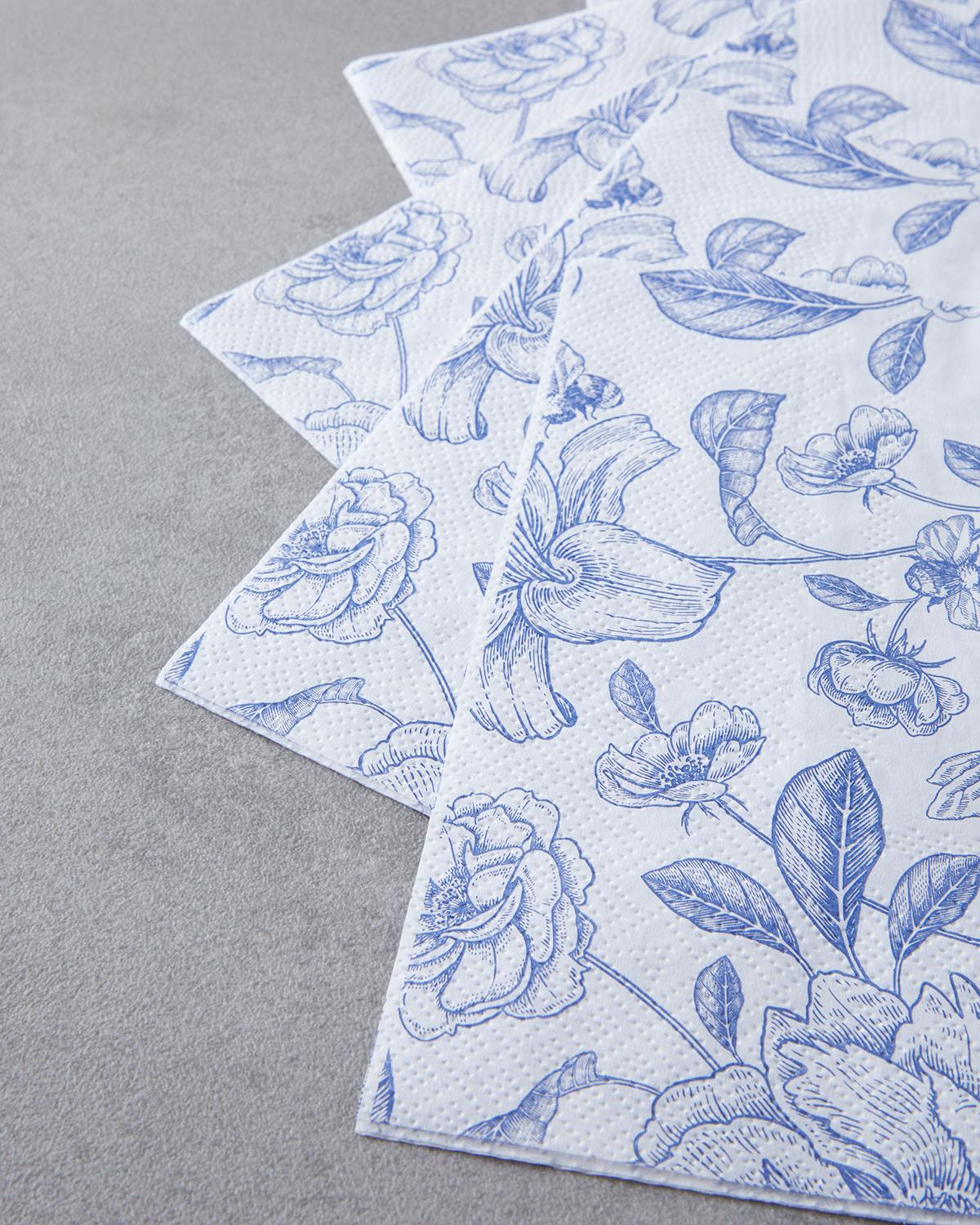 Blura Kağıt 20'li Kağıt Peçete 33x33 cm Mavi