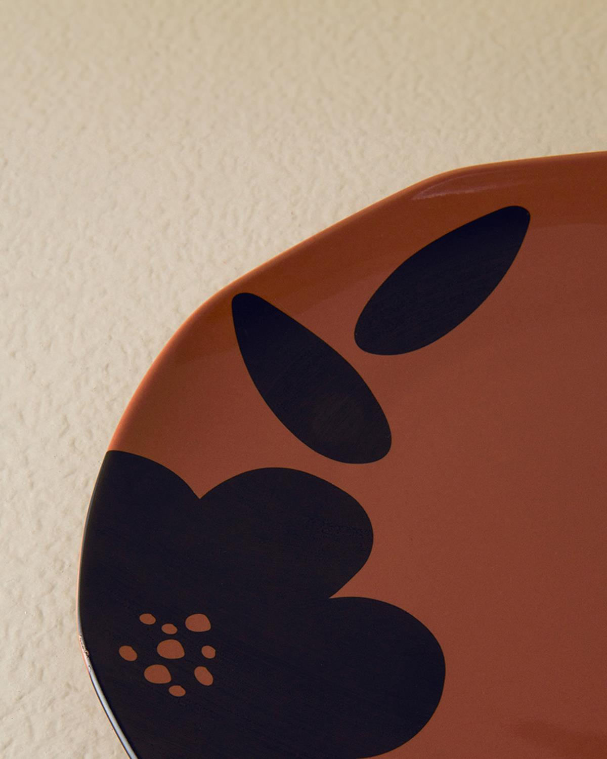 Bohemia Porselen Servis Tabağı 27 cm Terracotta