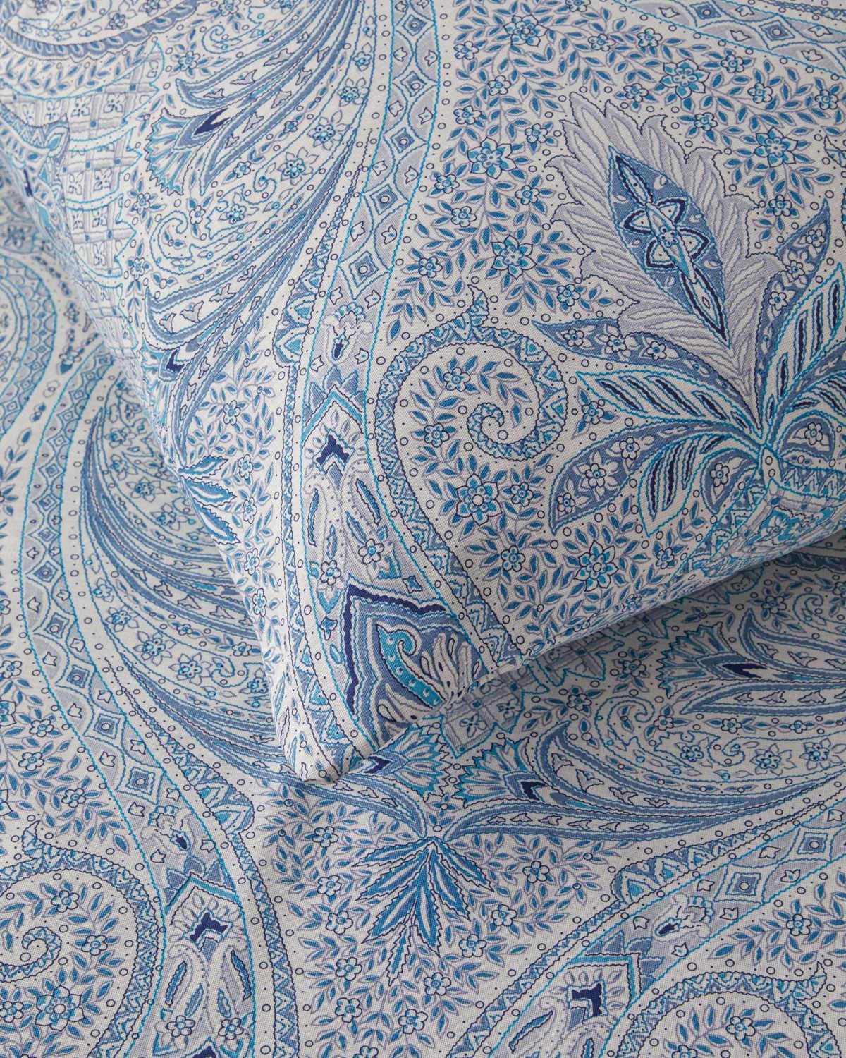 Boho Chic Pamuk Tek Kişilik Nevresim Takımı 160x220 cm Mavi