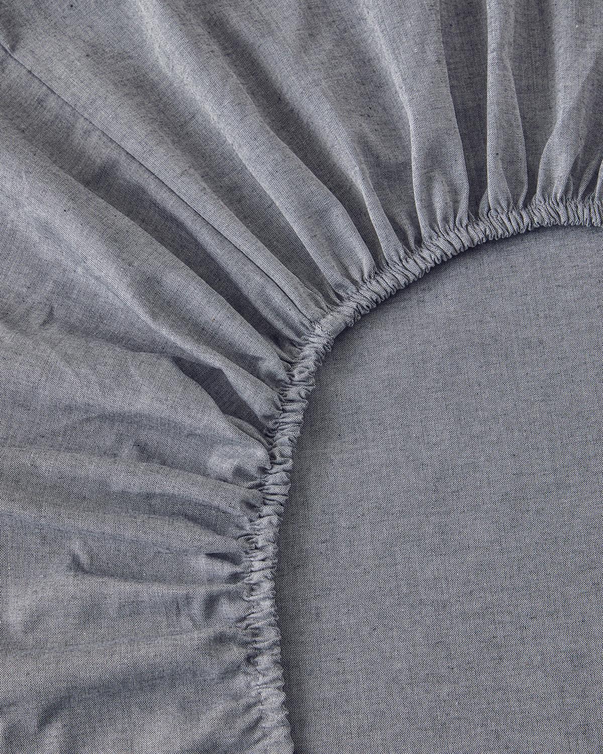 Bold Braid İpliği Boyalı King Size Nevresim Takımı 240x220 cm Gri