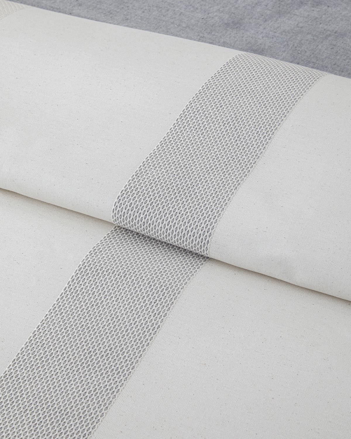 Bold Braid İpliği Boyalı King Size Nevresim Takımı 240x220 cm Gri