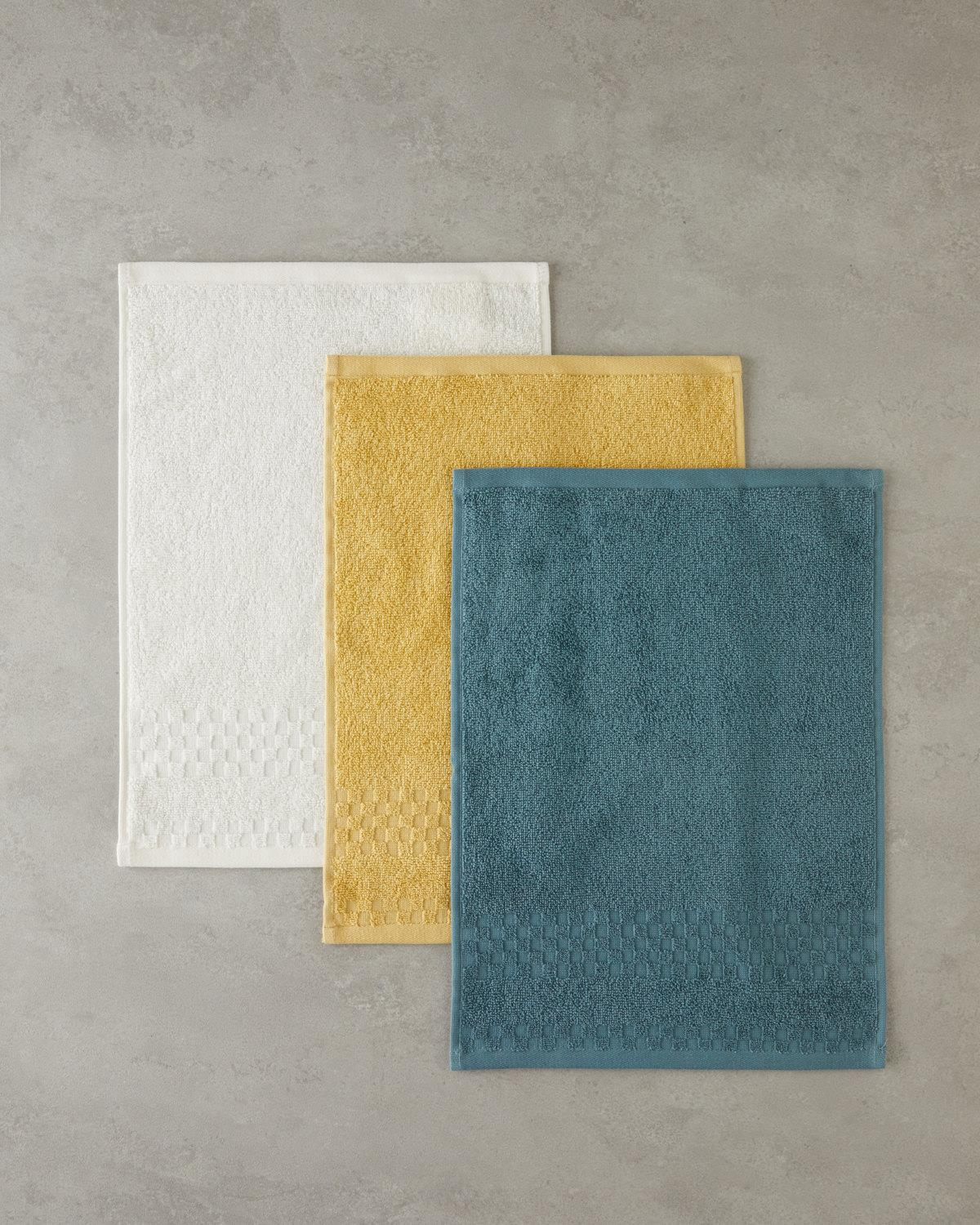 Border Check Pamuk El Havlusu 30x40 cm Petrol