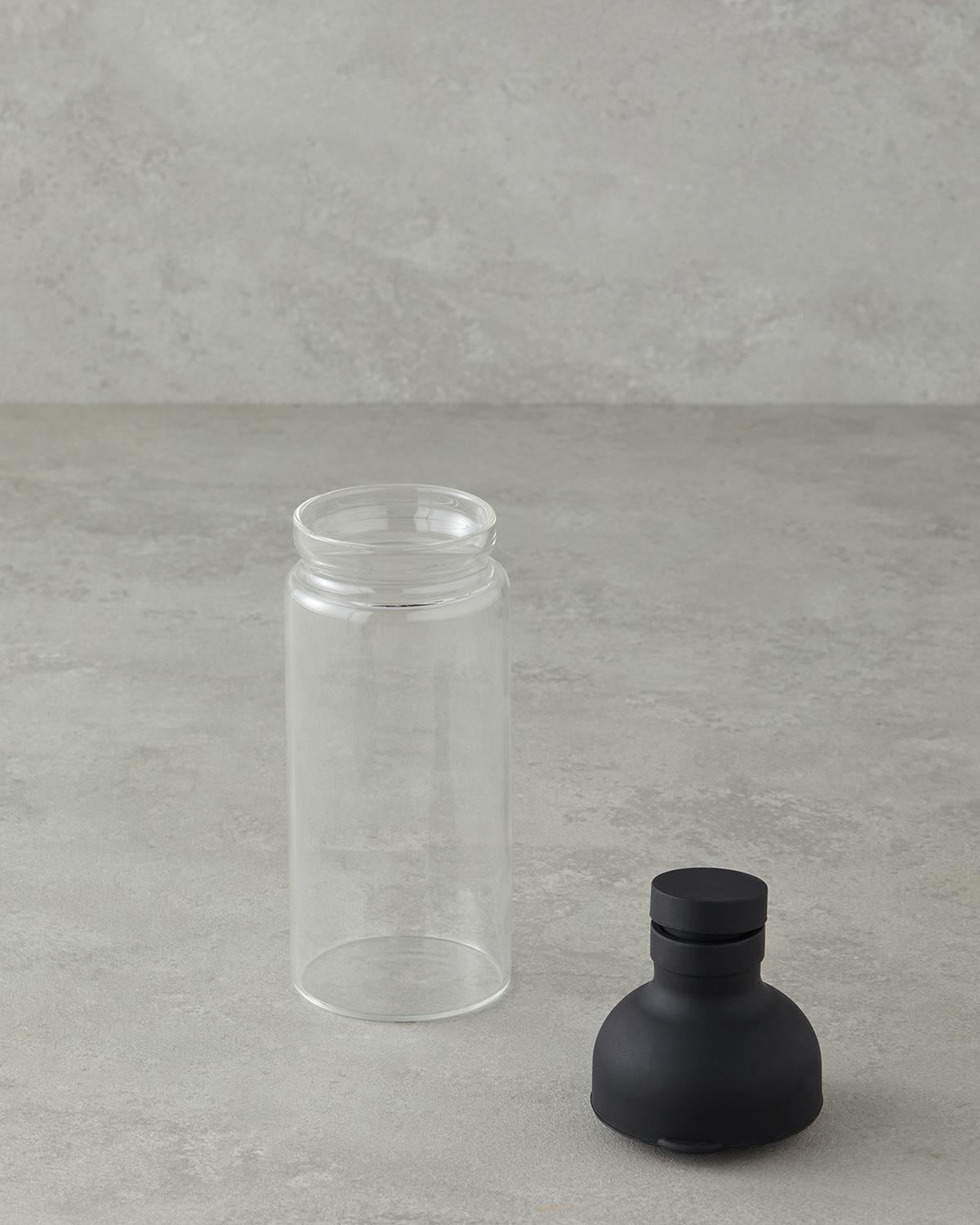 Boty Borosilikat Detoks Şişe 450 ml Siyah