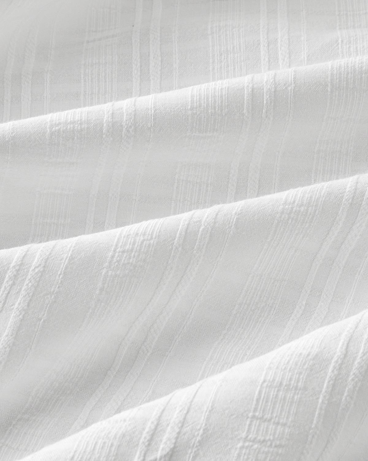 Breezy Escape Pamuk Ekose Çift Kişilik Nevresim Takımı 200x220 cm Beyaz