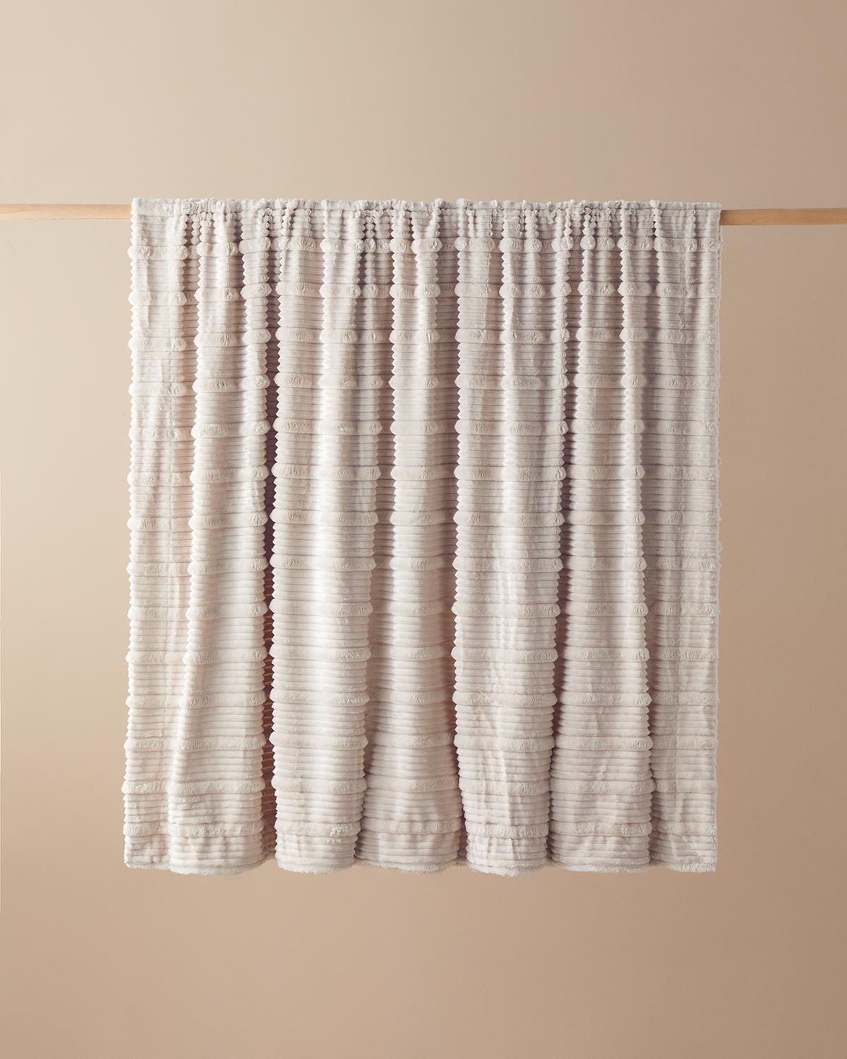 Bright Line Sherpa Supersoft Çift Kişilik Battaniye 200x220 cm Krem