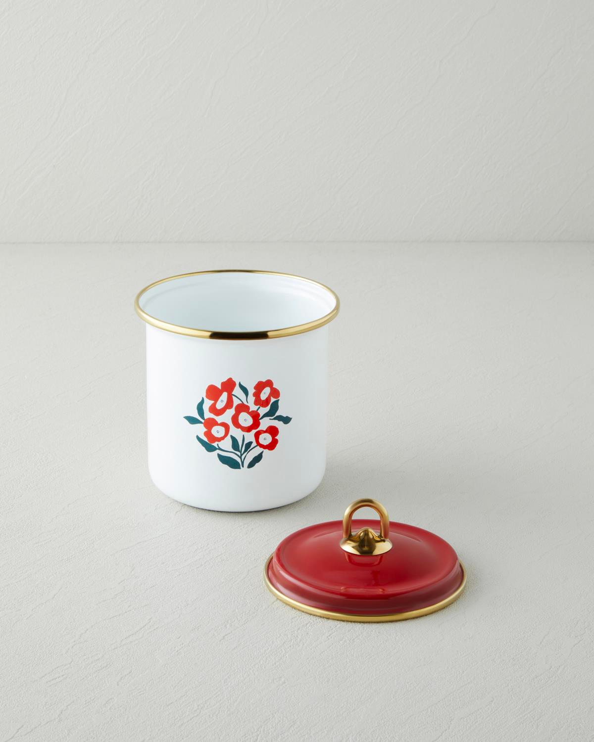 Bright Parade Emaye Baharatlik 0,75 L Kırmızı - Beyaz