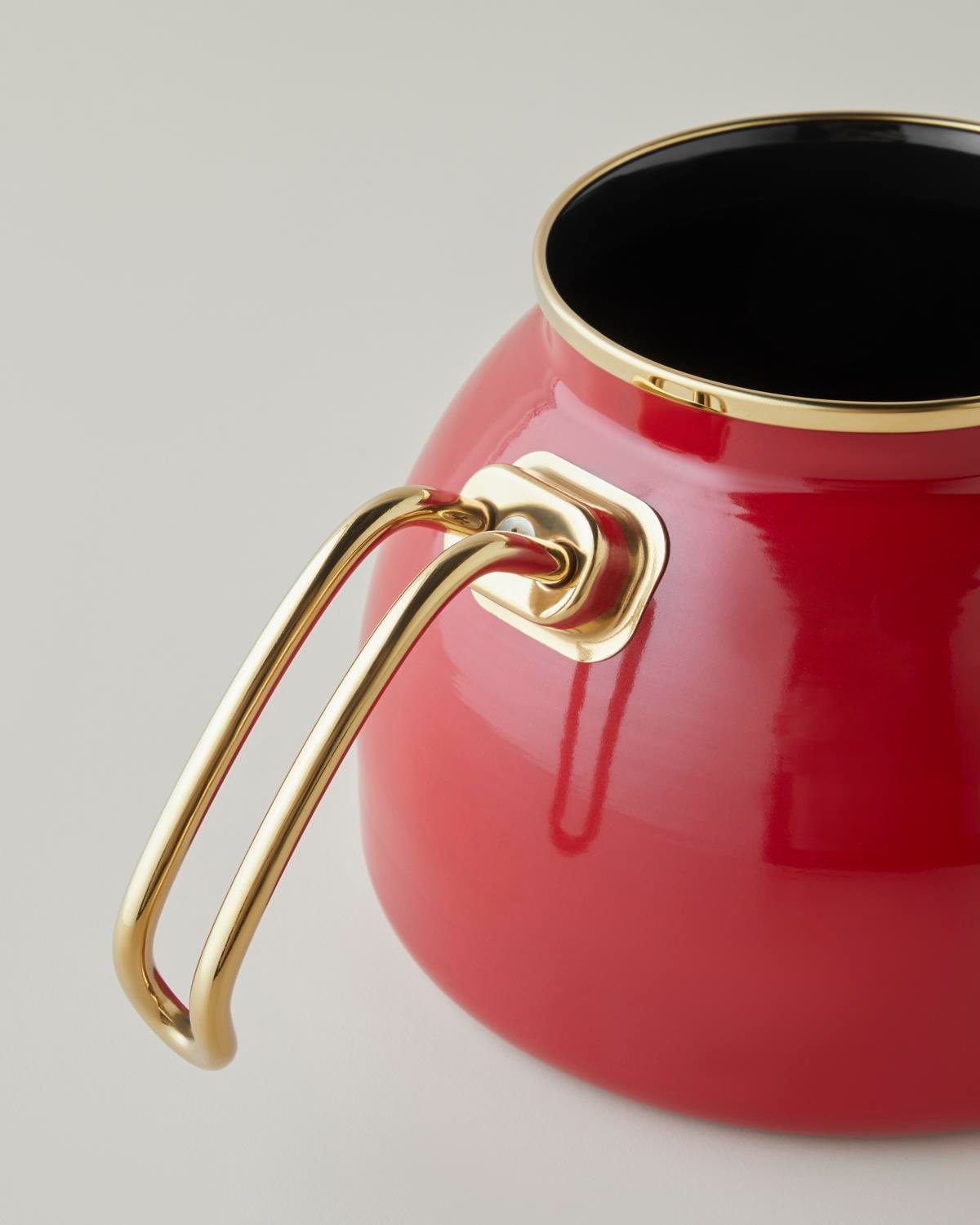 Bright Parade Emaye Çaydanlık 1,1 Litre + 2,3 Litre Kırmızı