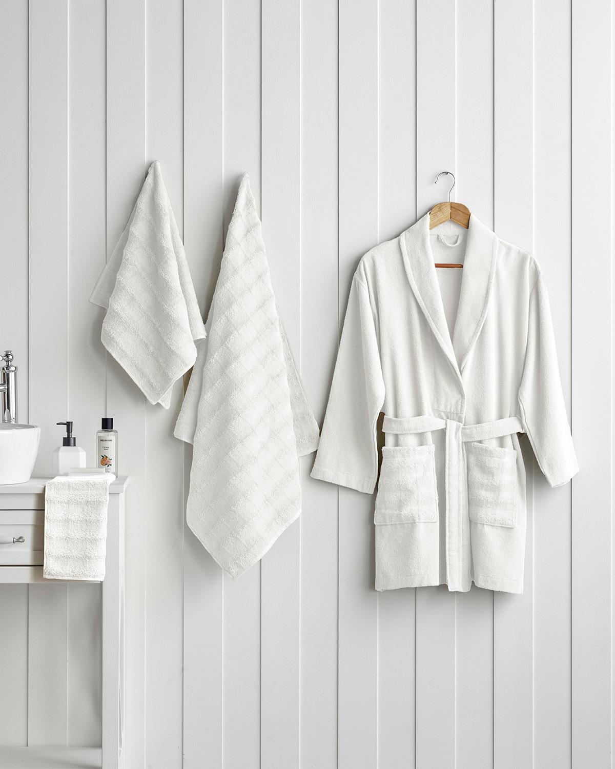 Bubble %100 Pamuk Banyo Havlusu 70x140 cm Ekru