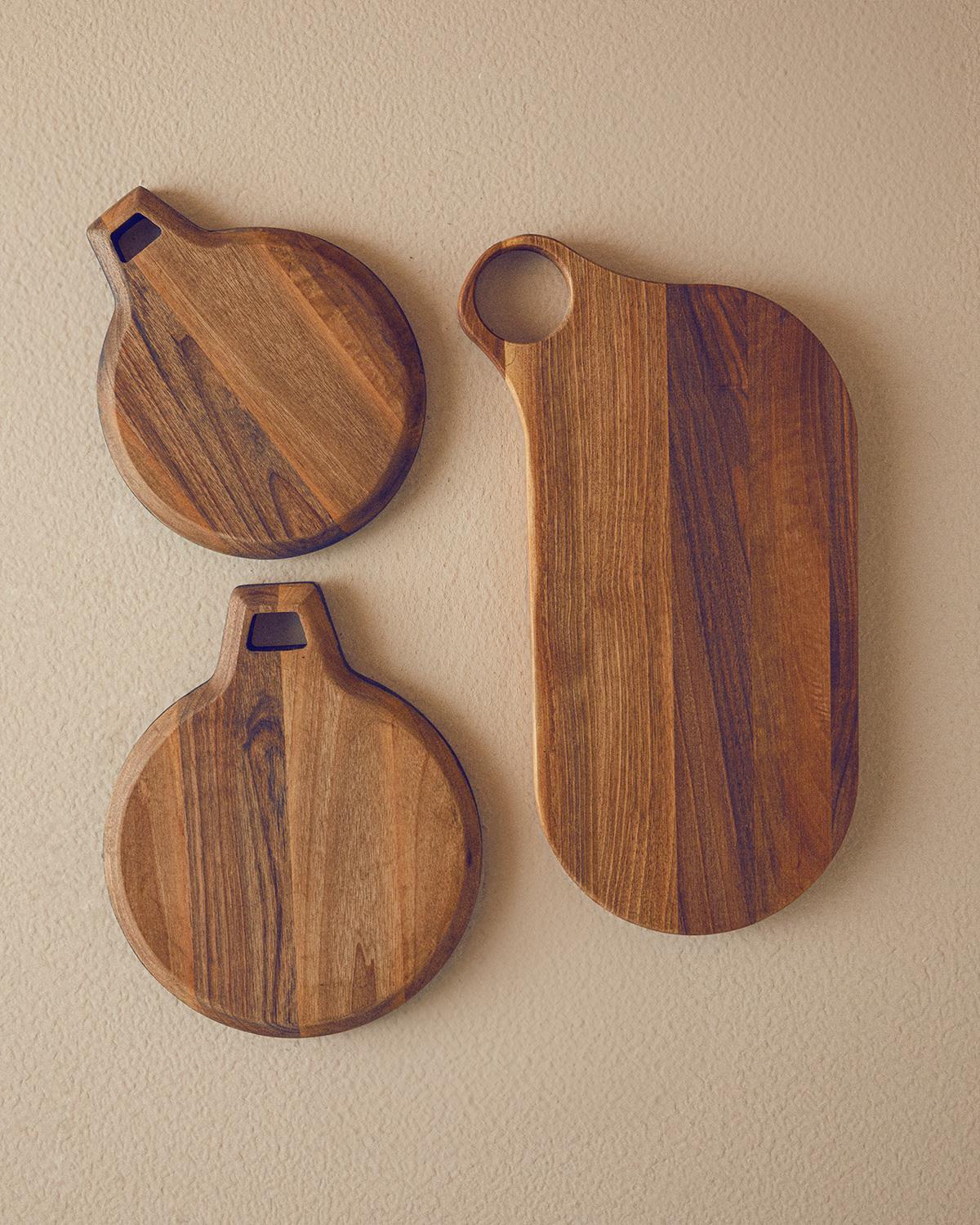 Bubble Wood Ceviz Sunum Tahtası 3Kahverengi