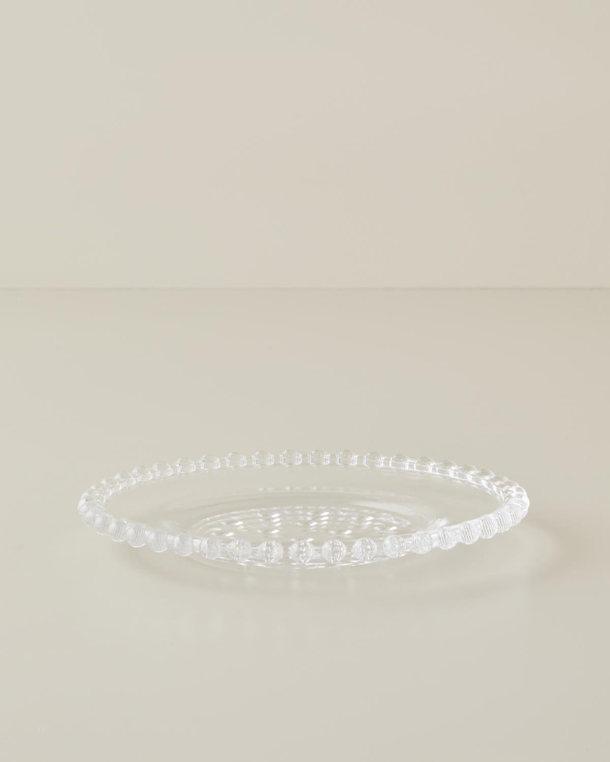 Bubbles Cam Pasta Tabağı 19 cm Şeffaf