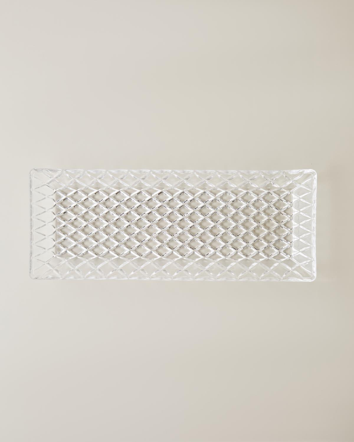 Cage Cam Kayık Tabak 39,5x15,5 cm Şeffaf