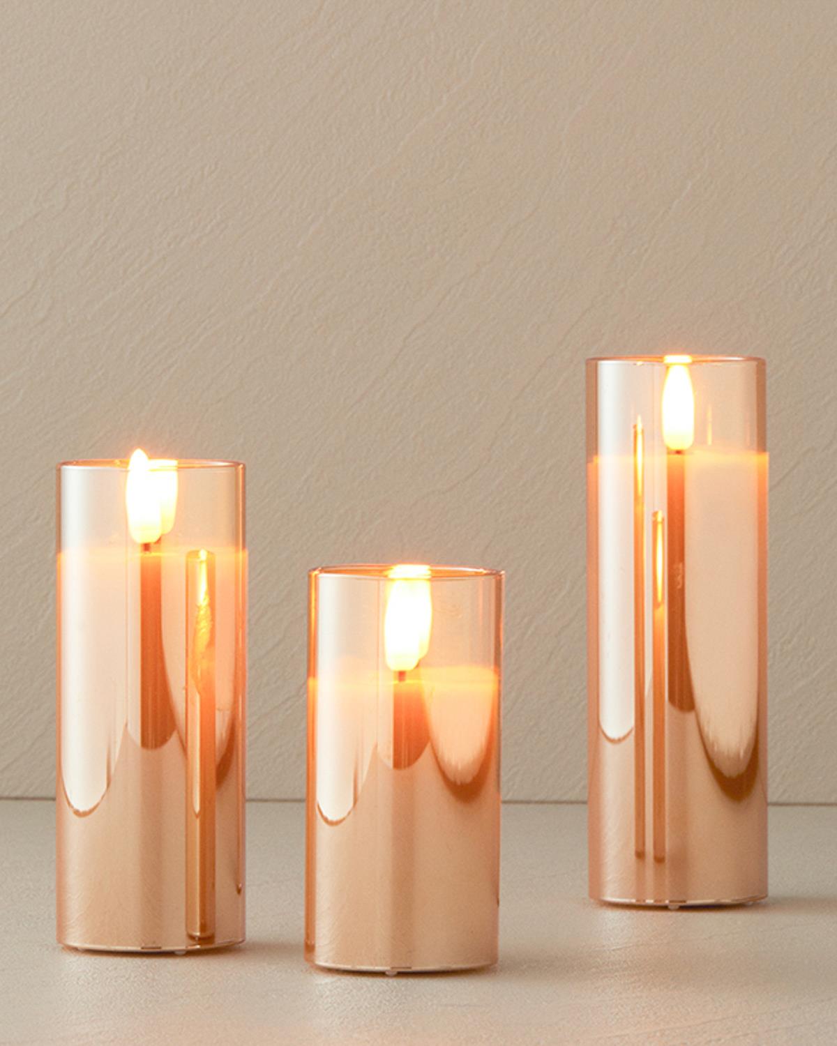 Candlelight Dekoratif Aydınlatma 5 x 10+5 x 12,5+5 x 15 cm Bal