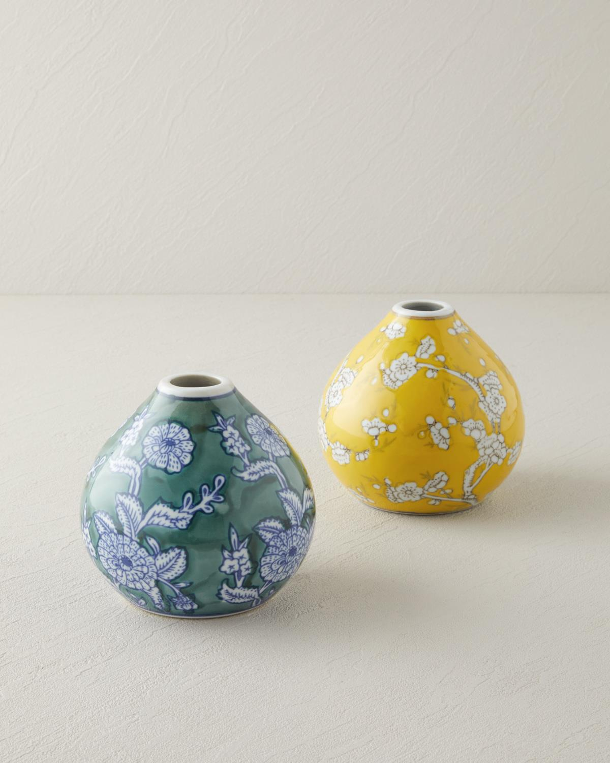 Cannes Porselen Vazo 7,5 cm Mavi