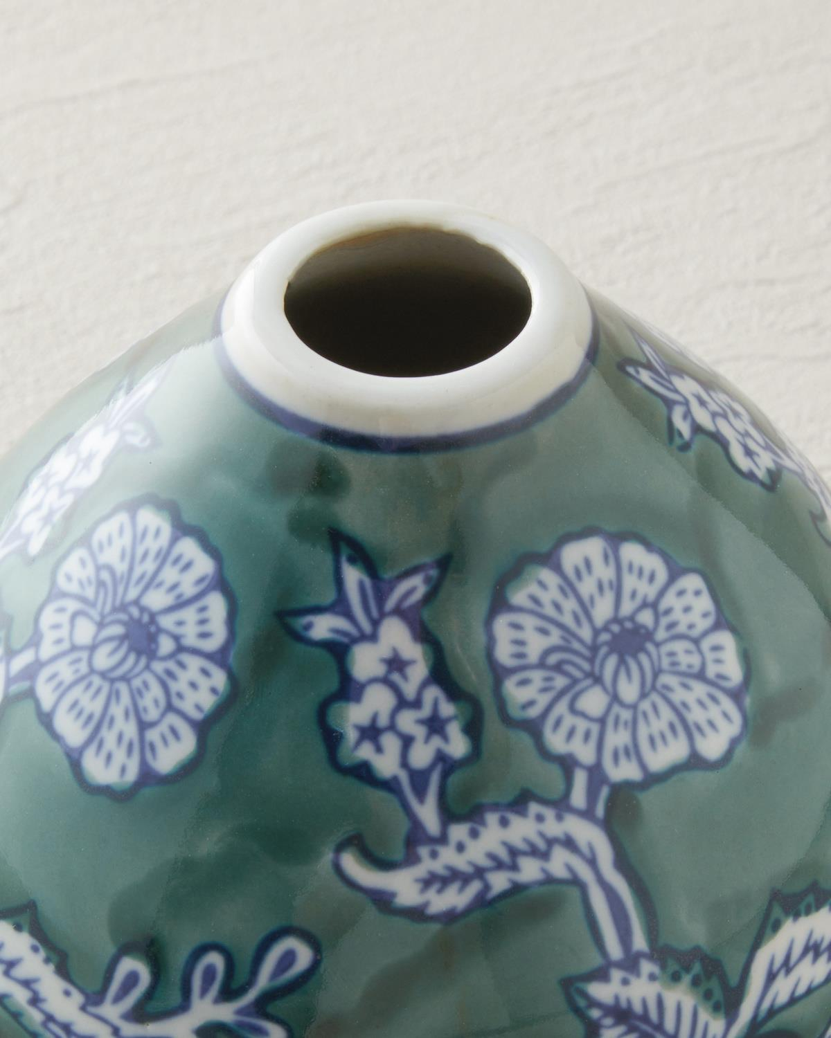 Cannes Porselen Vazo 7,5 cm Mavi