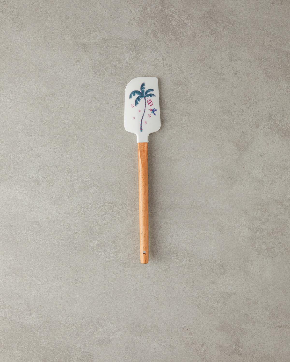 Carnival Palm Bambu Spatula Servis Gereci Beyaz