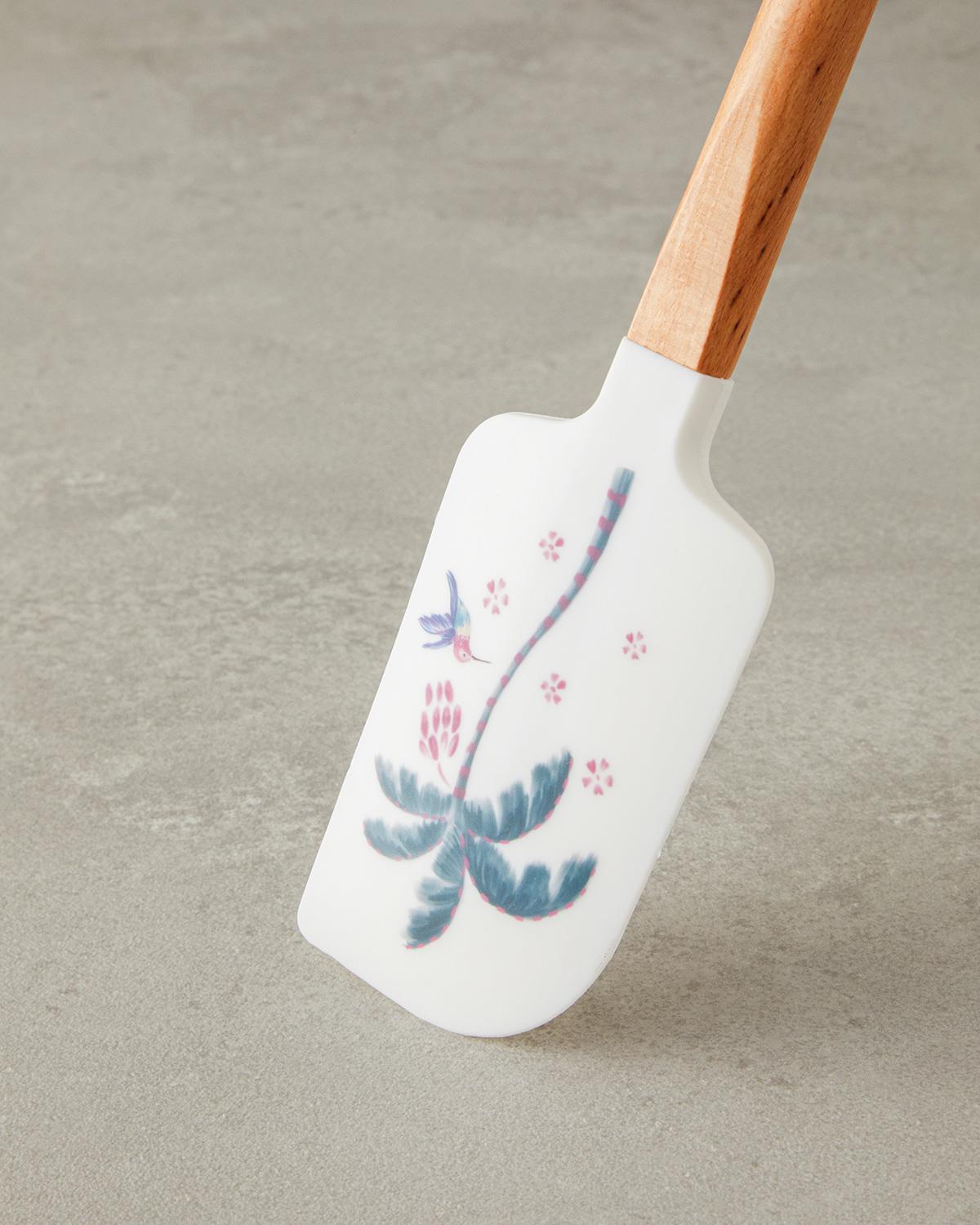 Carnival Palm Bambu Spatula Servis Gereci Beyaz