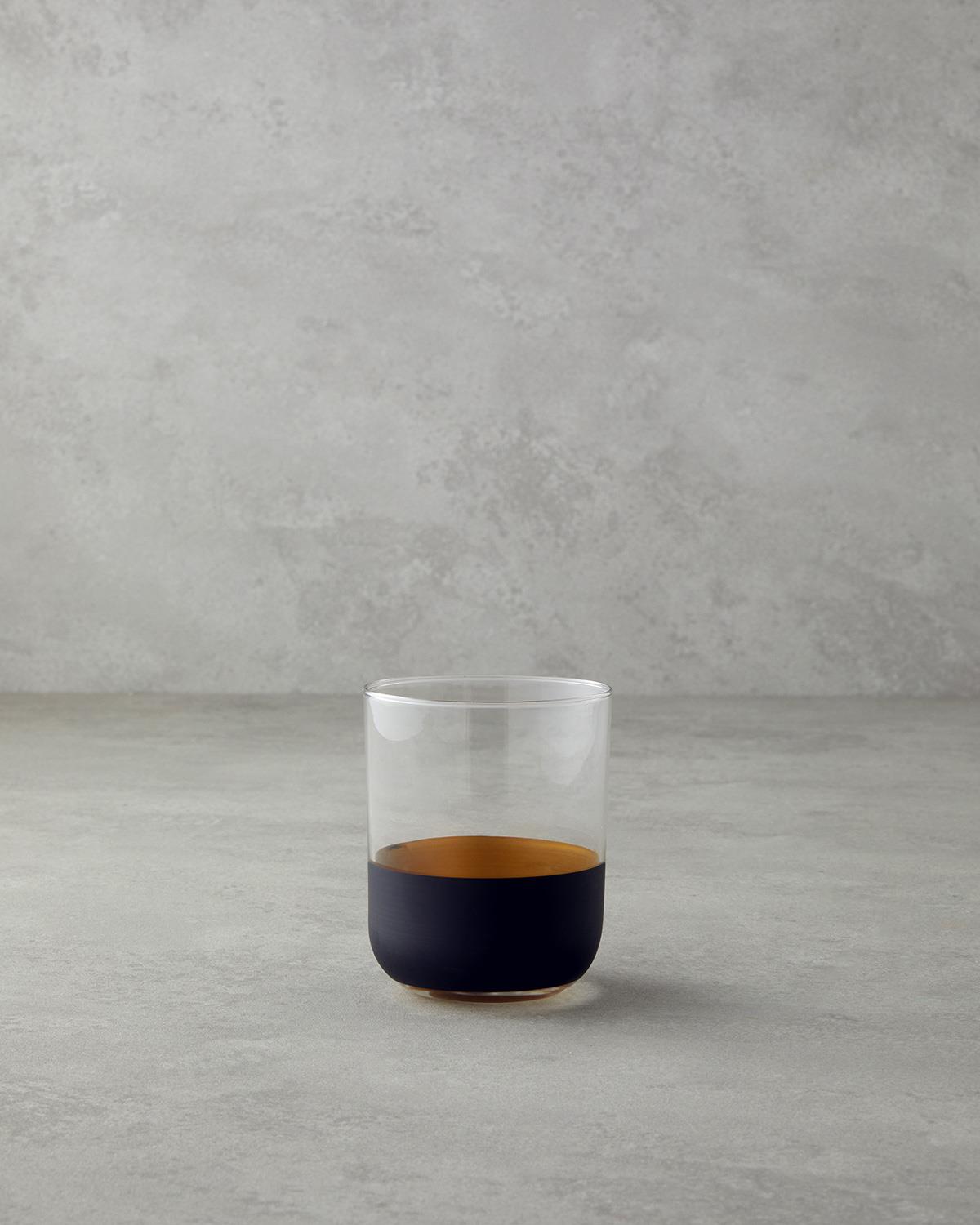 Chanson Cam 2'li Bardak 350 ml Siyah-Gold