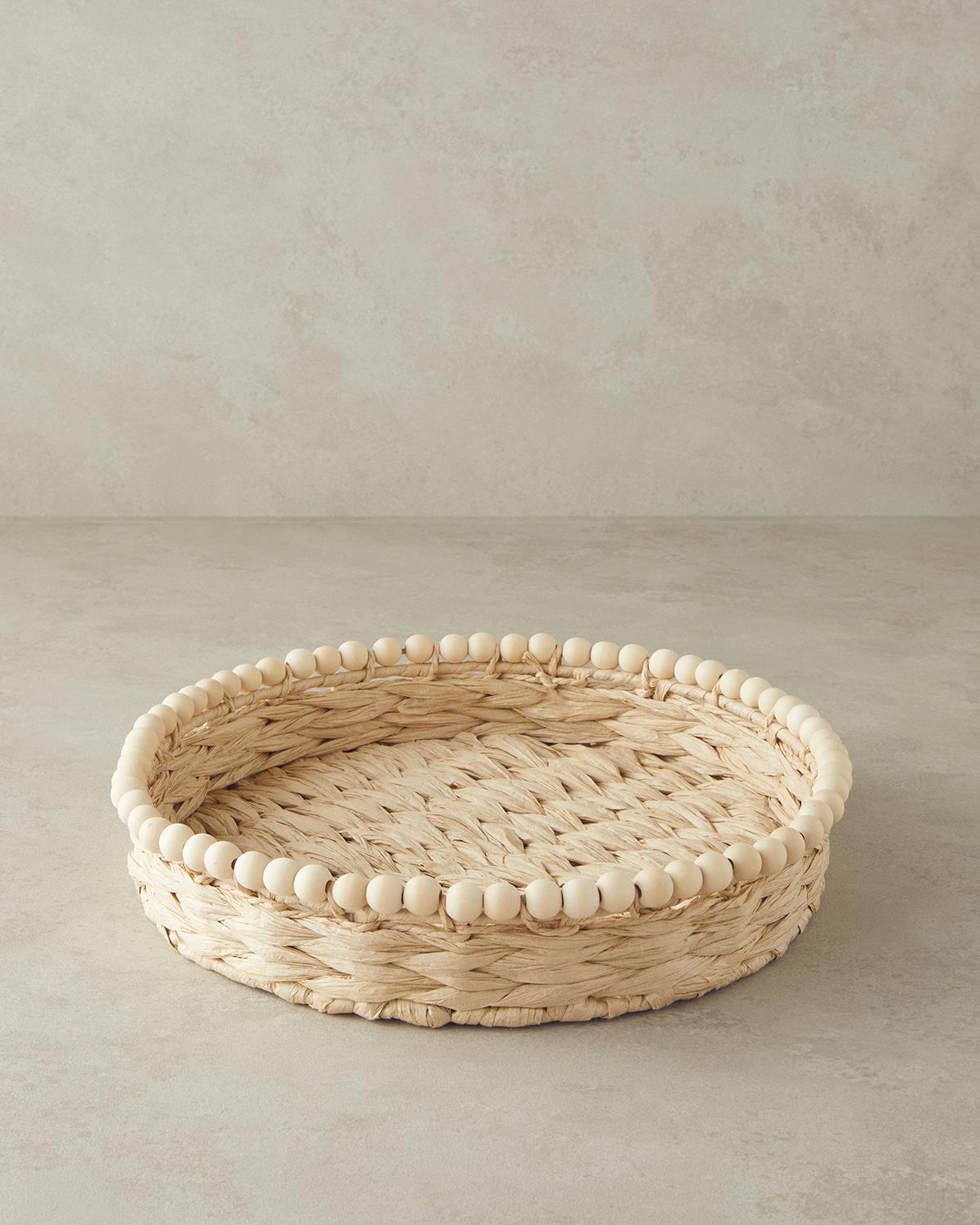 Chaplet Hasır Tepsi Kahverengi