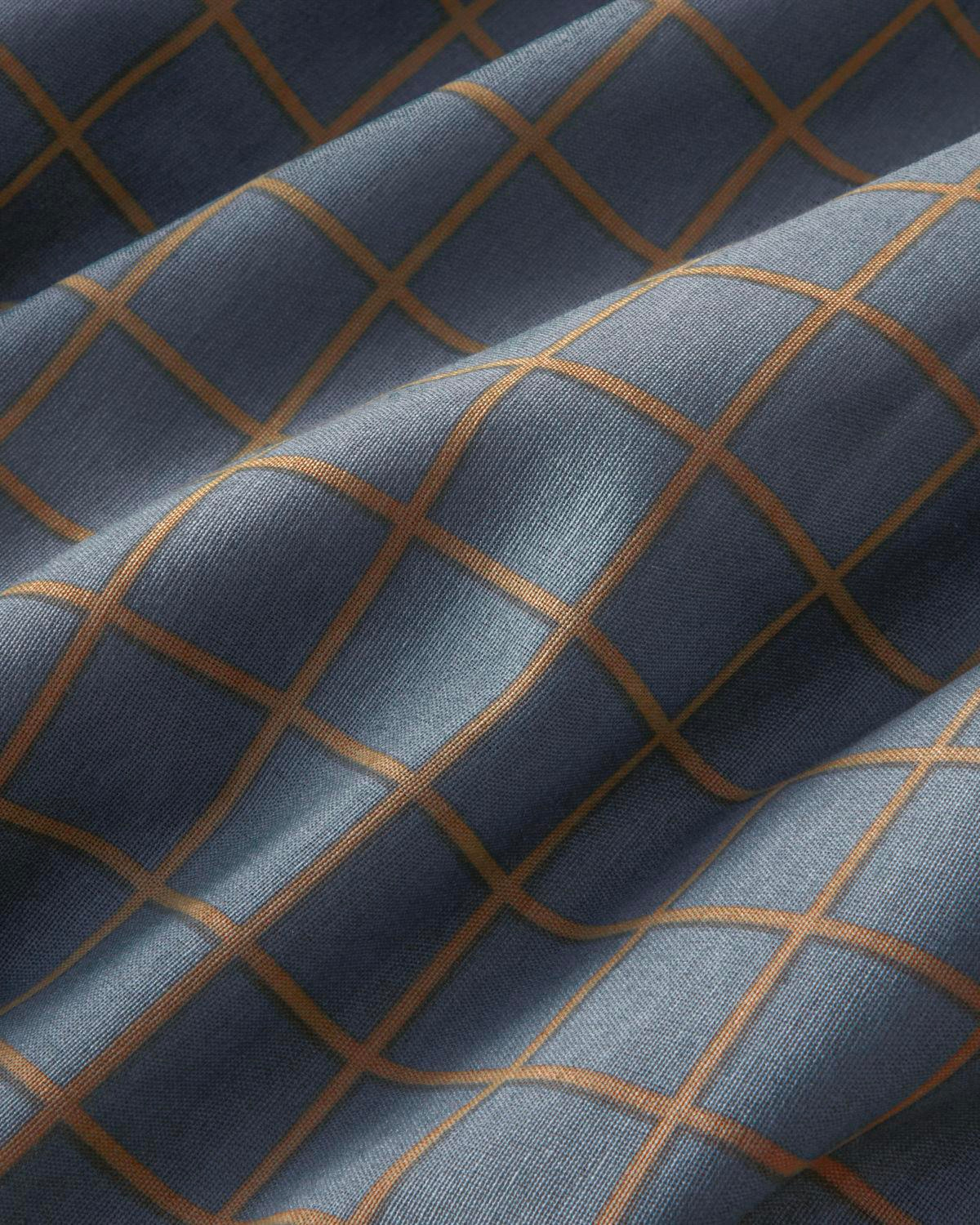Checkmate Kolay Ütülenir Tek Kişilik Nevresim Seti 160x220 cm Lacivert- Terracotta