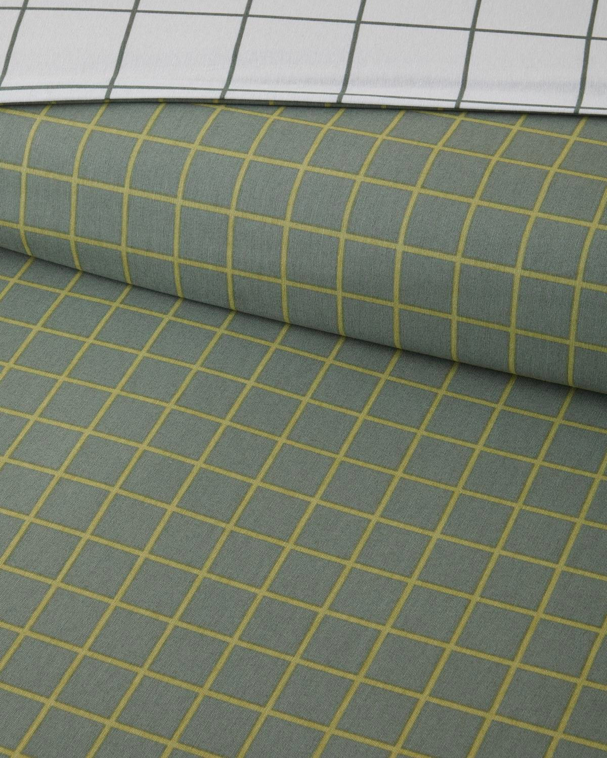 Checkmate Kolay Ütülenir Tek Kişilik Nevresim Seti 160x220 cm Yeşil