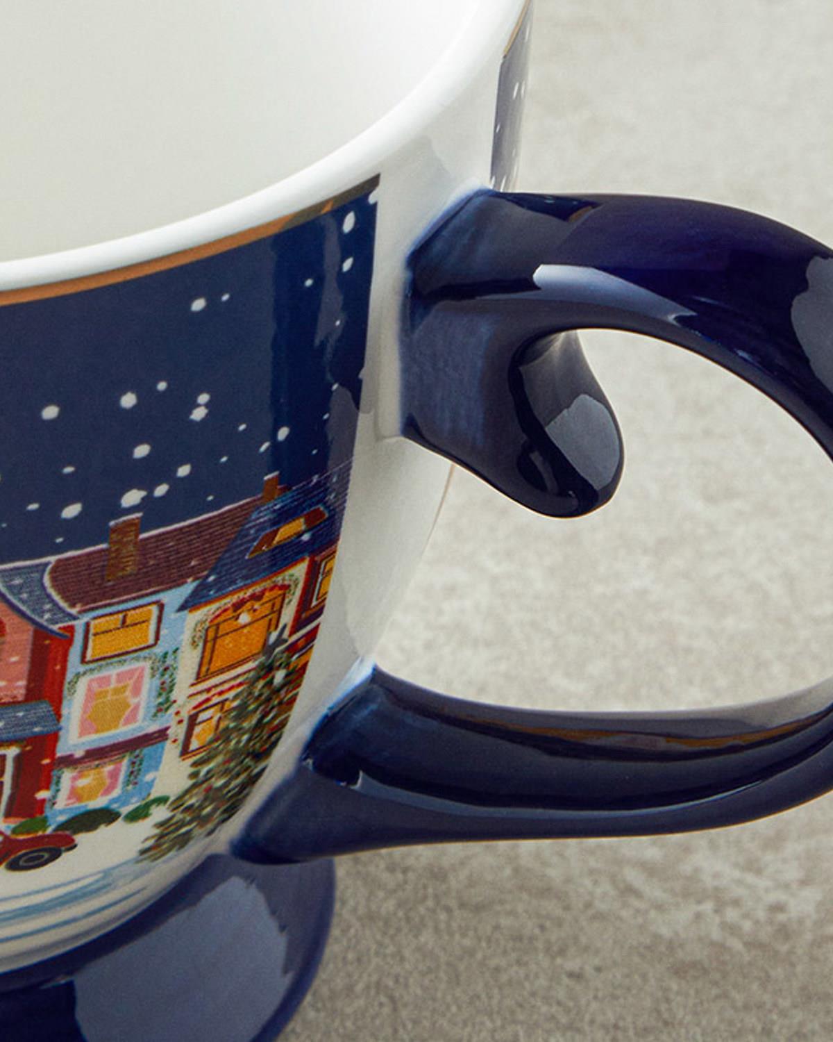 Cheerful Night New Bone China Kupa 460 ml Lacivert