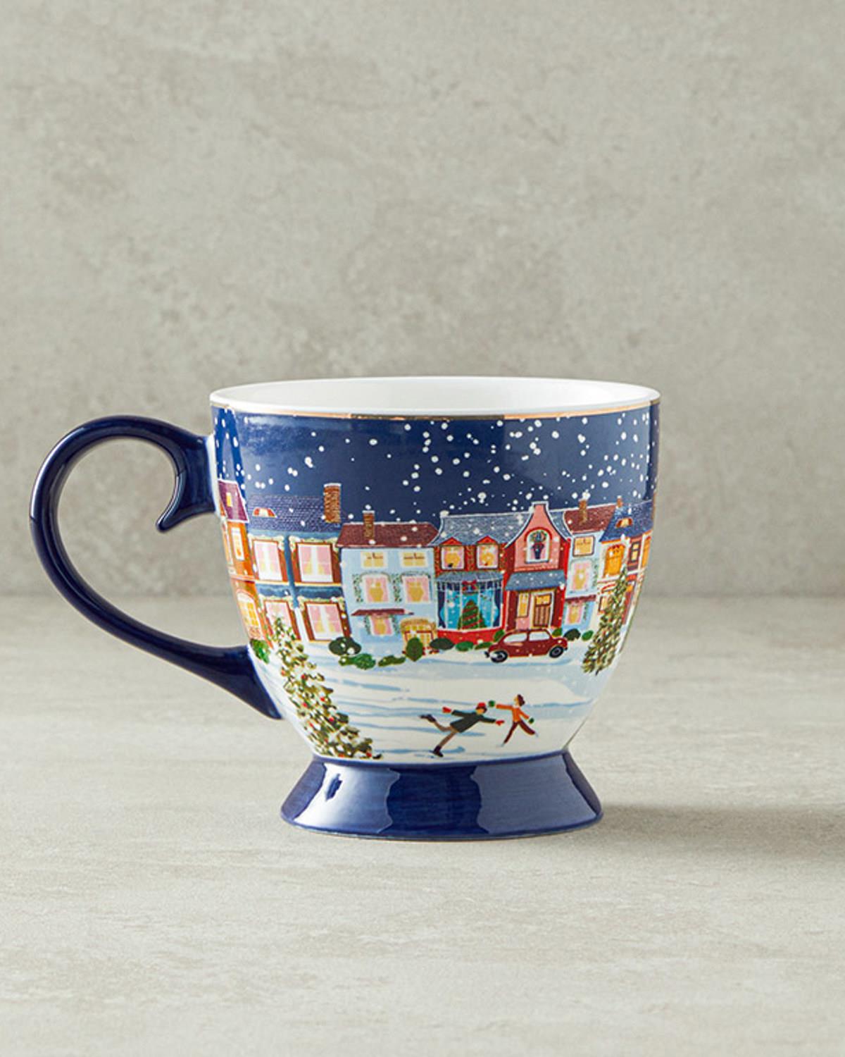 Cheerful Night New Bone China Kupa 460 ml Lacivert