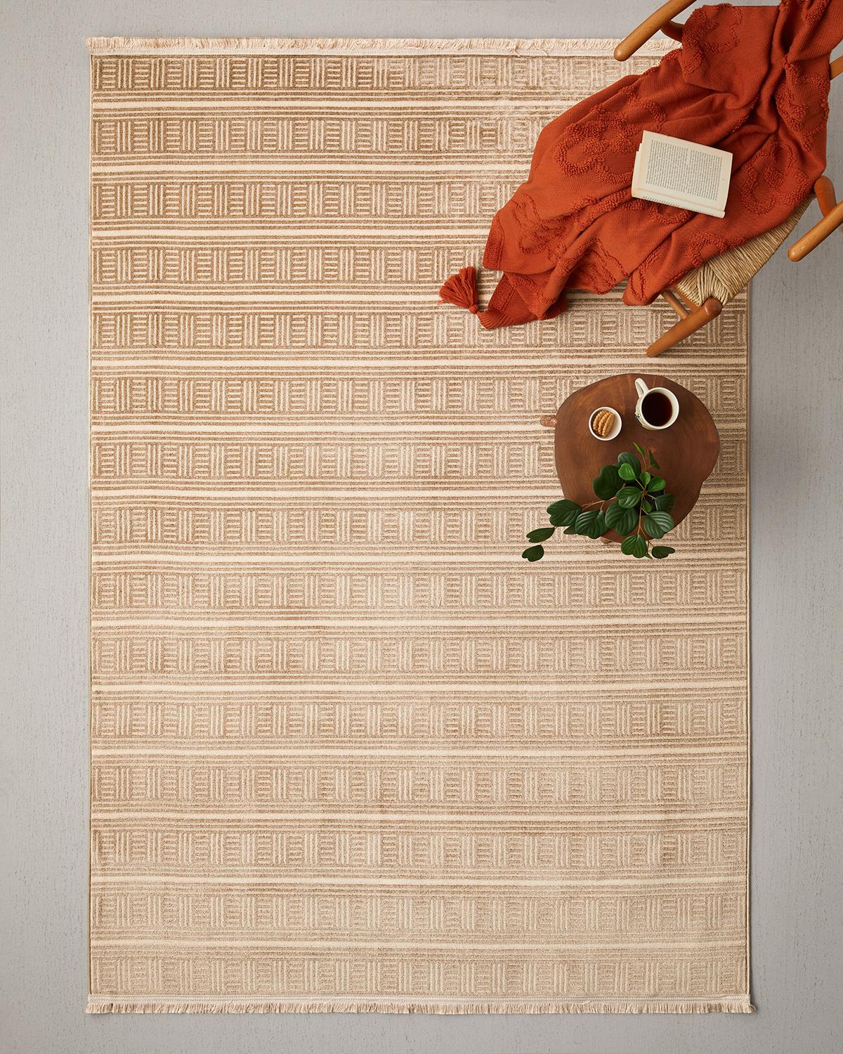 Chera Halı 100x200 cm Bej