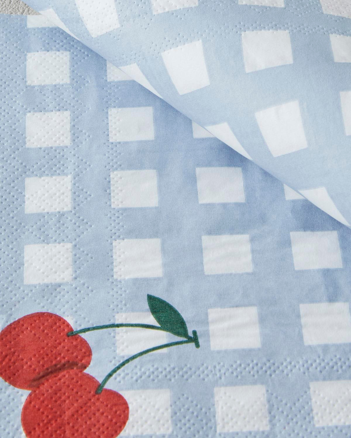 Cherry Cherry Kağıt 20'li Kağıt Peçete 33x33 cm Mavi