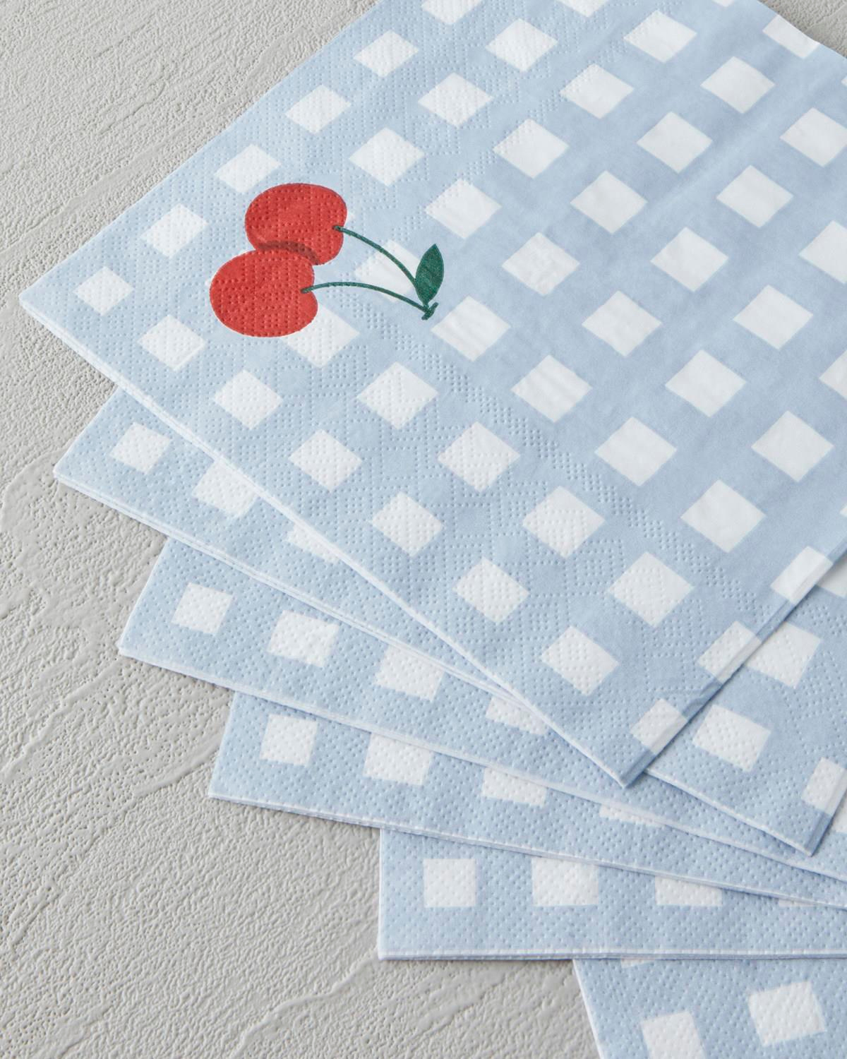 Cherry Cherry Kağıt 20'li Kağıt Peçete 33x33 cm Mavi